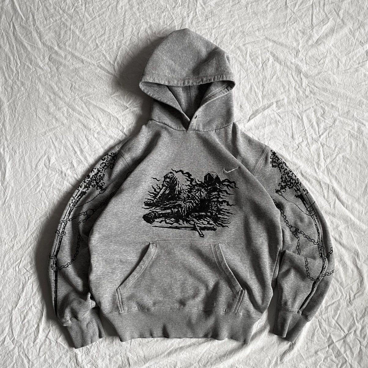 Nike Nike Gothic Knight Cybersigilism Custom Hoodie LGB ERD Y2K Size US L / EU 52-54 / 3 - 2 Thumbnail