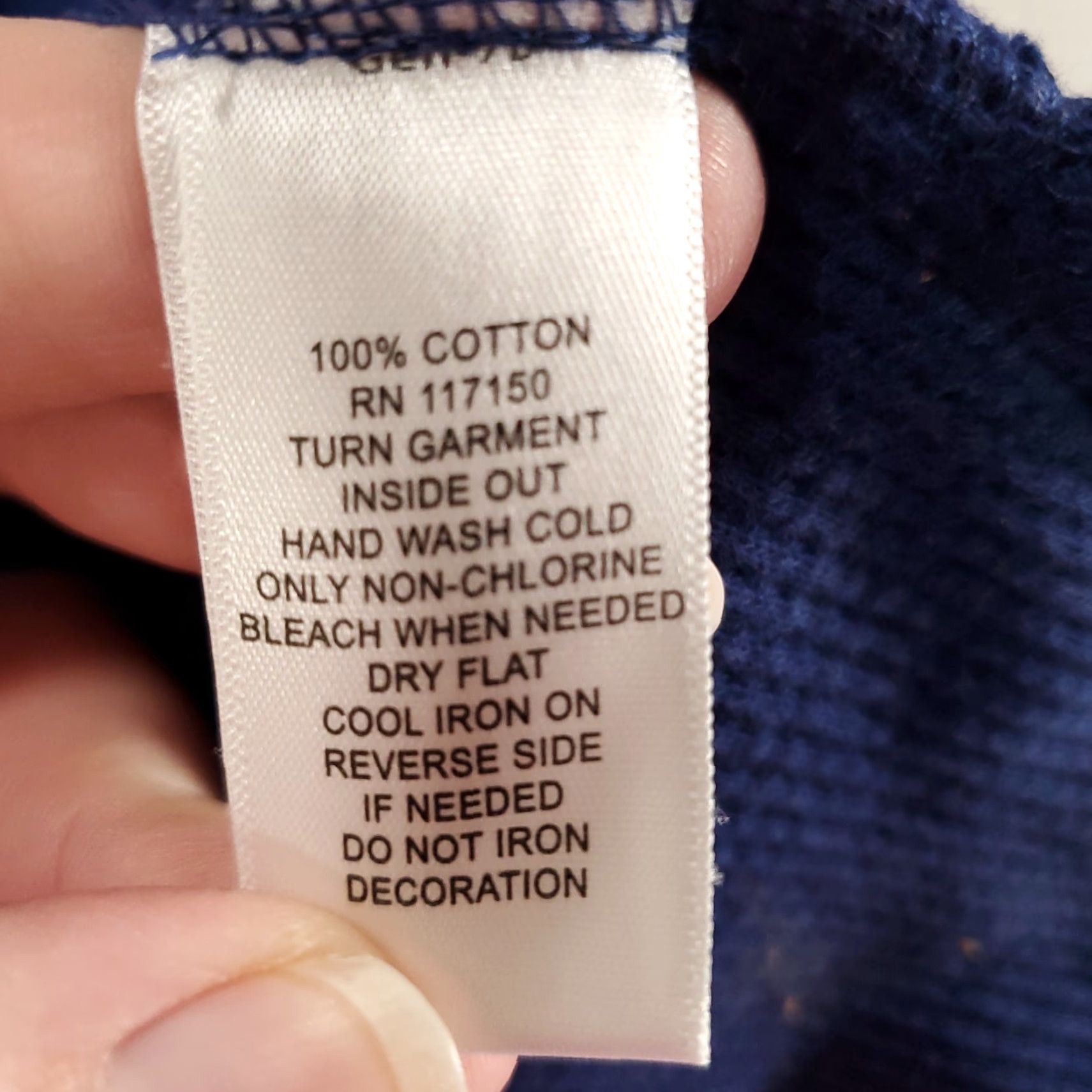 Quacker Factory VINTAGE Quacker Factory Blouse Womens 2X Blue Rhinestone Waffle Knit Long Sleeve Pullover Classic Size XXL / US 16-18 / IT 52-54 - 7 Thumbnail
