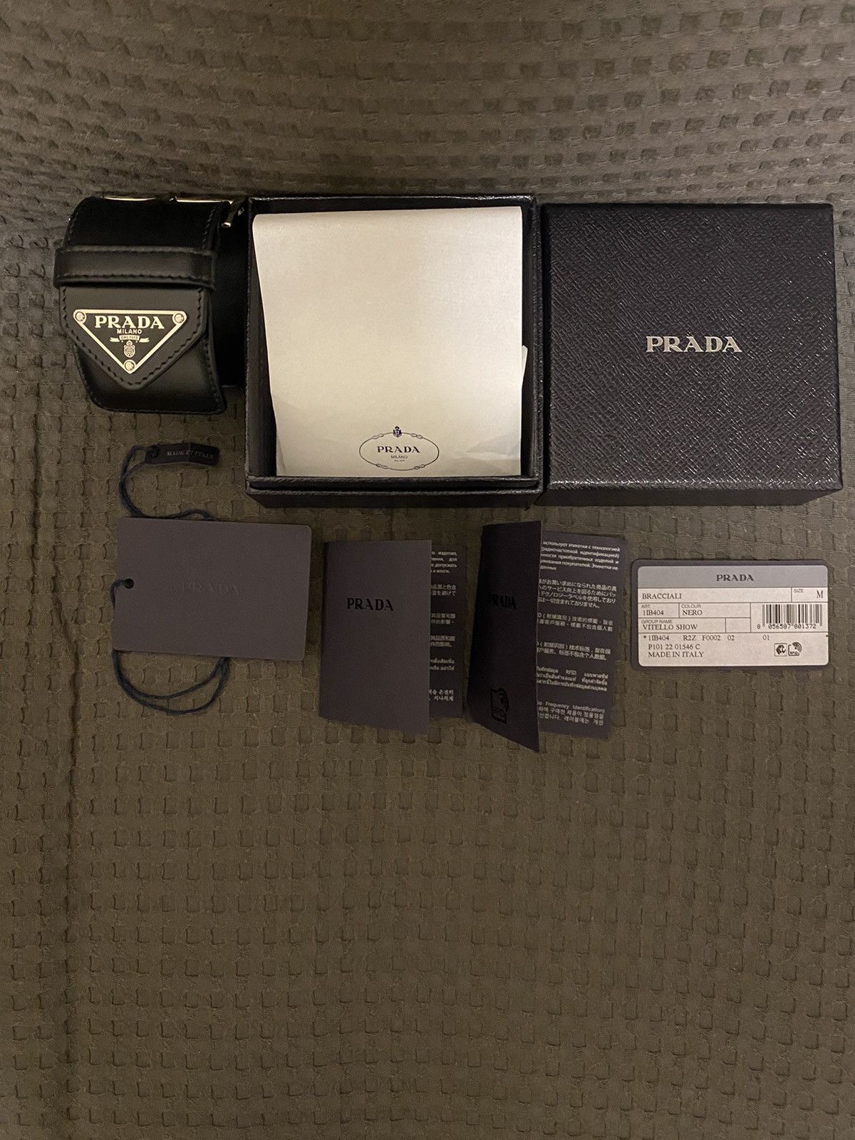 Prada × Raf Simons 🔺Prada 🔺black leather bangle Size ONE SIZE - 8 Thumbnail