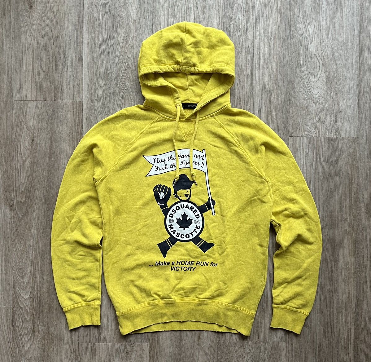 Dsquared2 × Vintage Vintage Dsquared2 Mascotte Baseball Hoodie Size US M / EU 48-50 / 2 - 1 Thumbnail