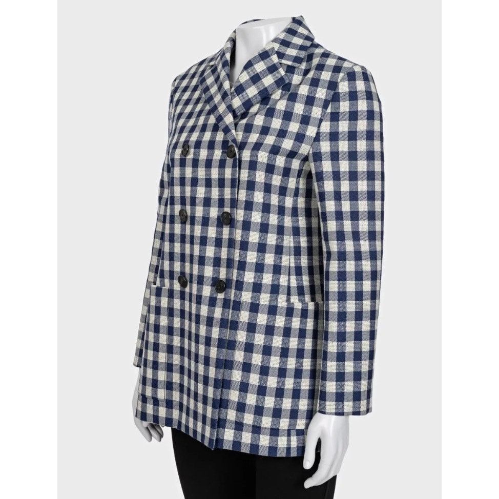 Dior NWOT Christian Dior Blue Wool Double-Breasted Jacket Sz. 42 Size M / US 6-8 / IT 42-44 - 2 Thumbnail