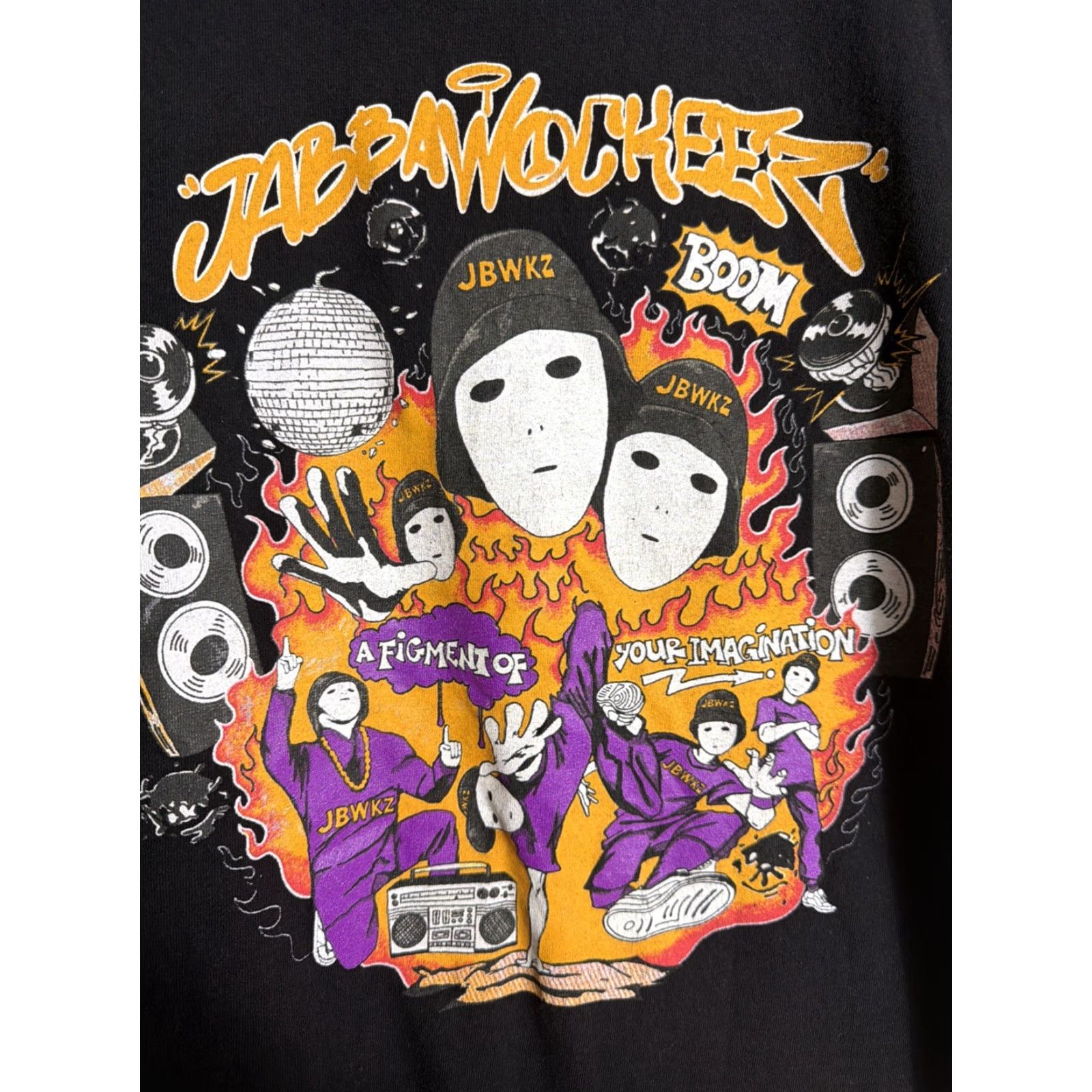 Vintage Jabbawockeez T Shirt Women’s Small Black Graphic Hip Hop Breakin Womens S Black Graphic Hip Hop T-Shirt Size S / US 4 / IT 40 - 2 Thumbnail