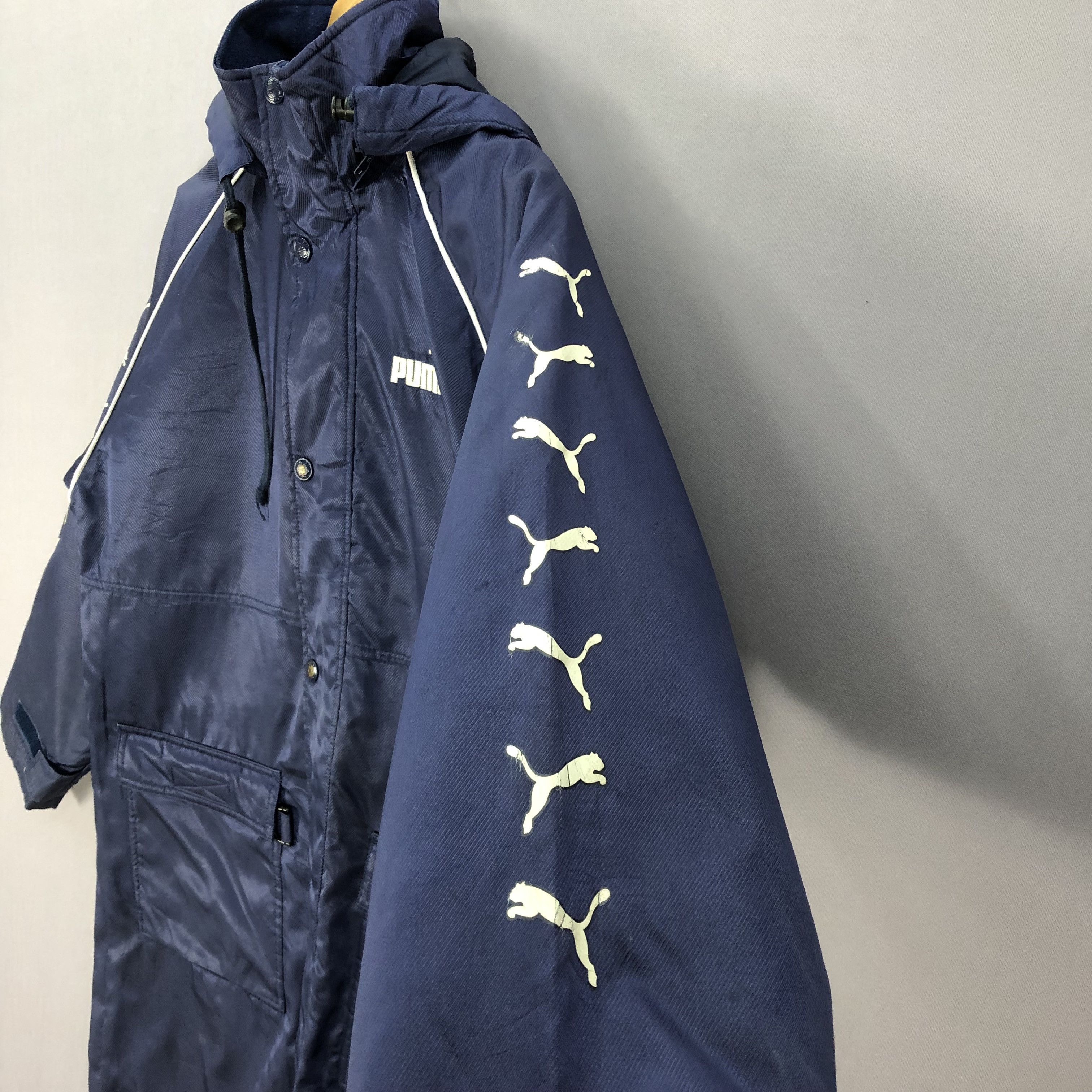 Puma Vintage Puma Coach Zipper Hoodie Side Tape Jacket Size US L / EU 52-54 / 3 - 9 Thumbnail