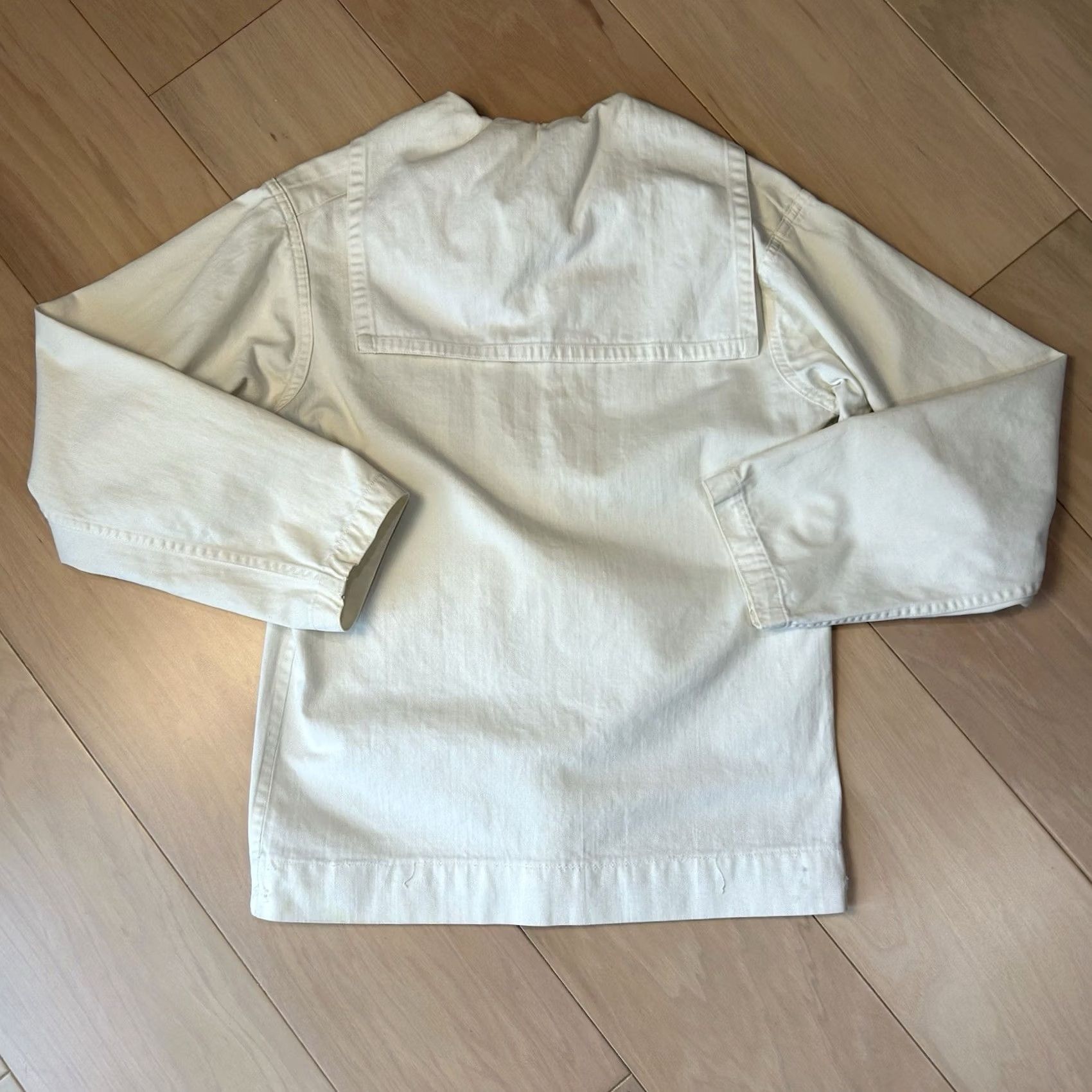 Vintage VINTAGE US Navy Sailor Shirt Men’s Small White Long Sleeve Size US S / EU 44-46 / 1 - 4 Thumbnail