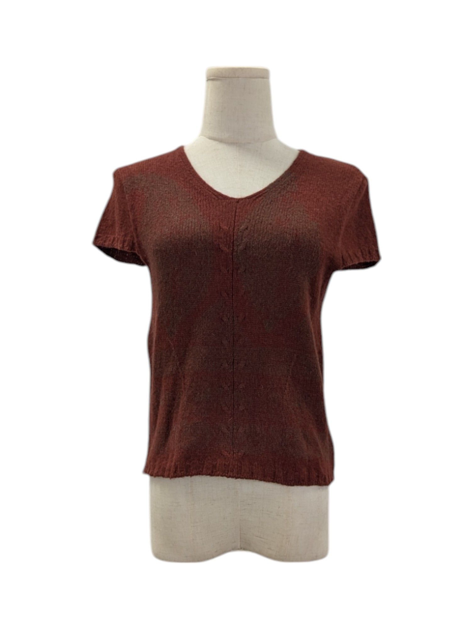 Dries Van Noten Maroon Jumper With Overall Print Size M / US 6-8 / IT 42-44 - 1 Thumbnail