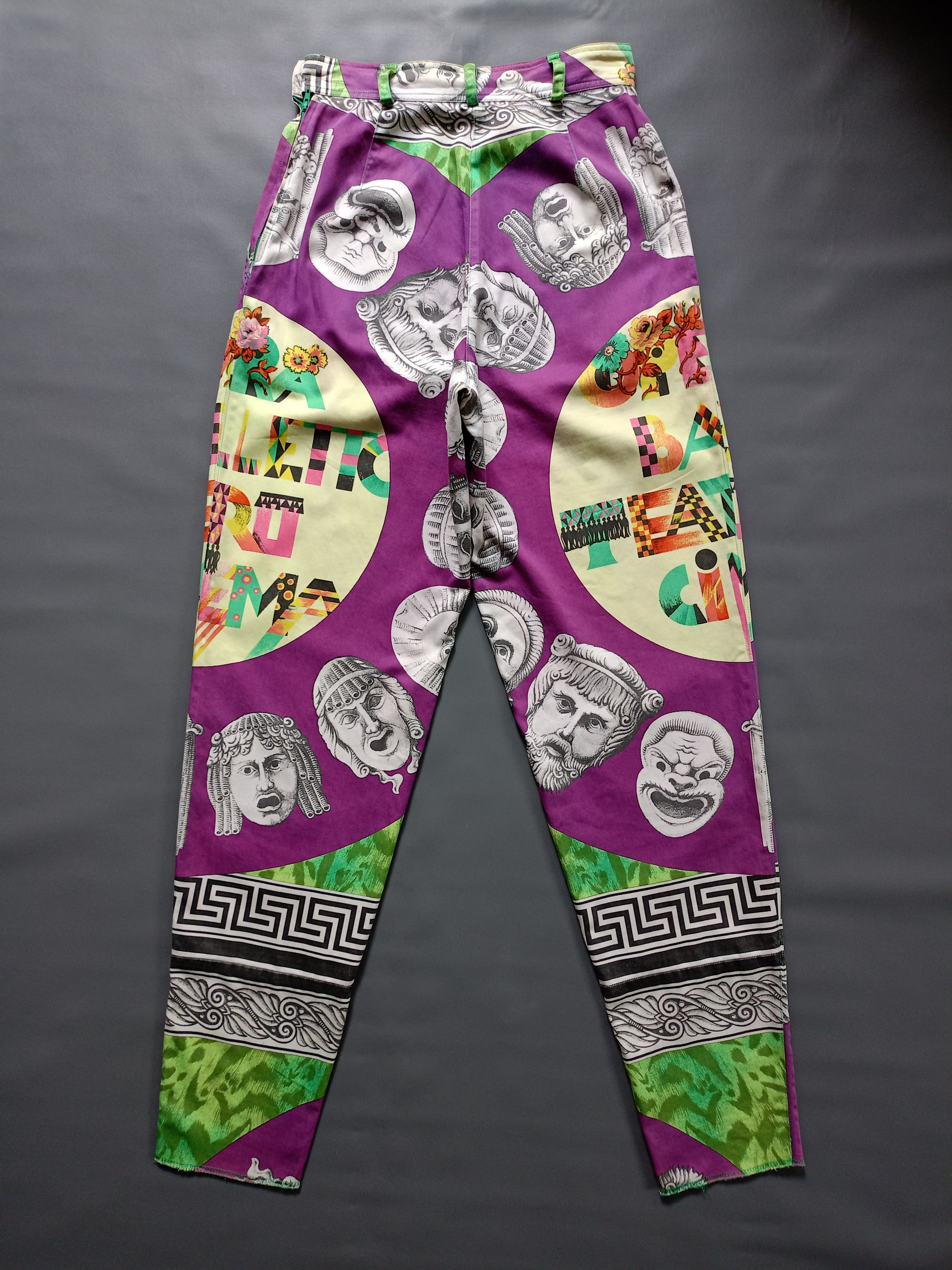 Versace 90s Gianni Versace Opera Balleto Teatro Cinema print Pants Size 24" / US 00 / IT 34 - 7 Thumbnail