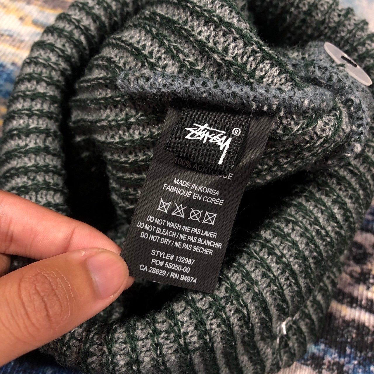 Stussy Stussy 2 Tone Knit Short Beanie Size ONE SIZE - 4 Thumbnail