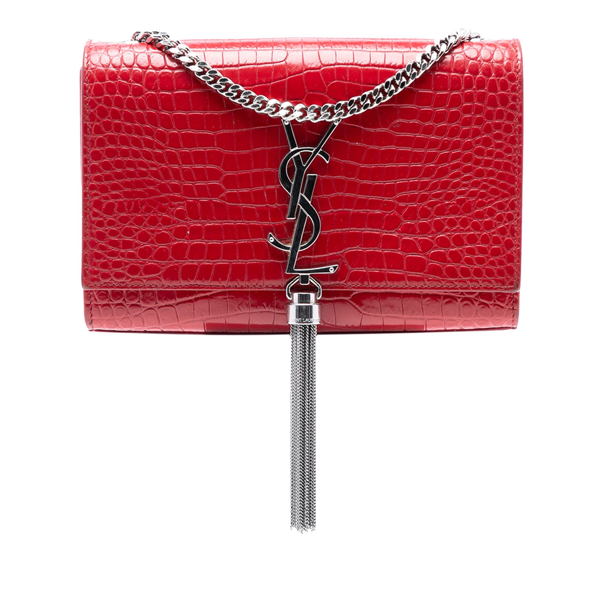 Yves Saint Laurent Yves Saint Laurent Small Embossed Leather Kate Tassel Crossbody Size ONE SIZE - 1 Thumbnail