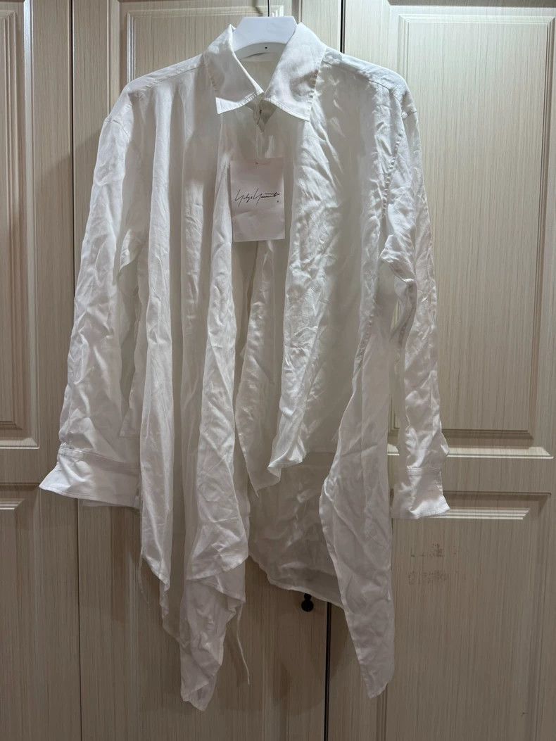 Yohji Yamamoto yohji yamamoto 25SS Recycled Fiber Asymmetric Shirt 2504-Ne Size US S / EU 44-46 / 1 - 1 Thumbnail