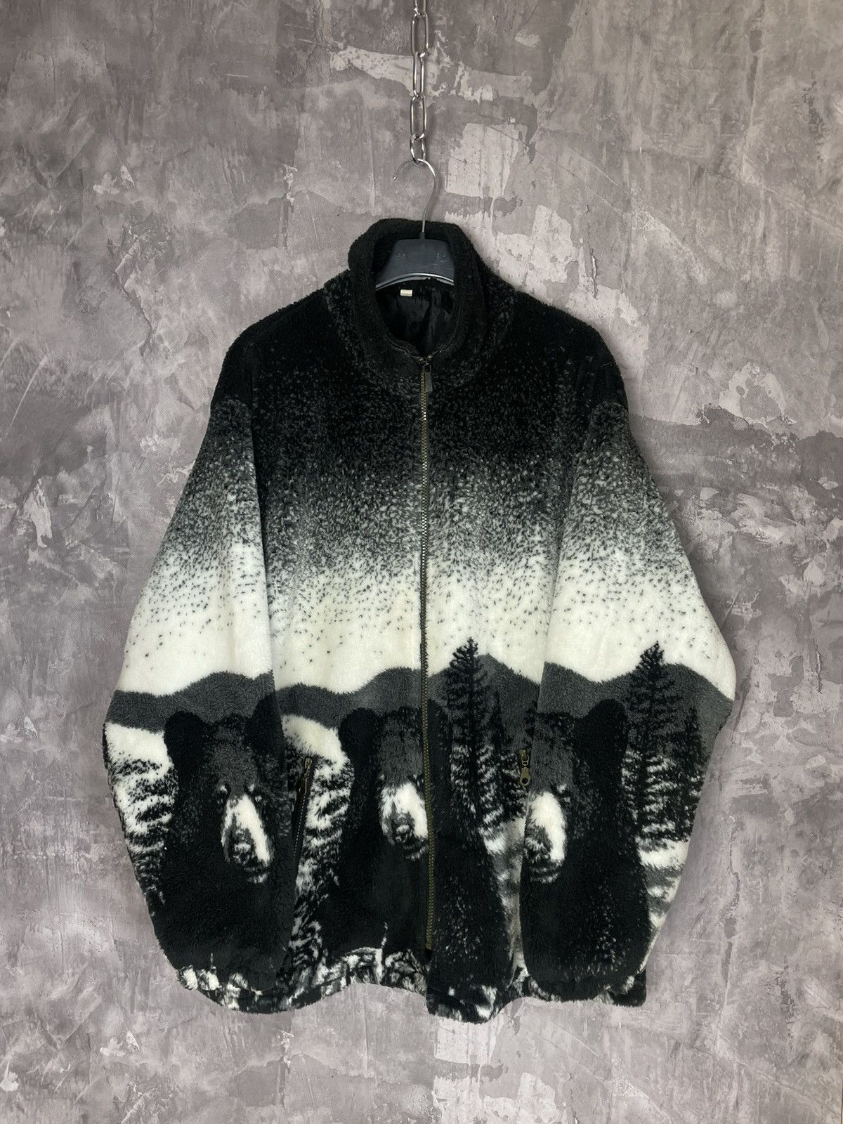 Vintage Vintage Polar Bear Full Zip Fleece Jacket Made in USA Size US L / EU 52-54 / 3 - 1 Thumbnail