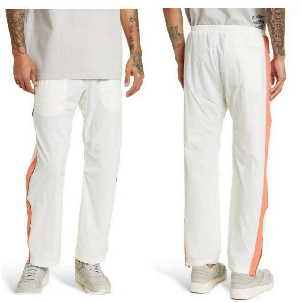 Brandblack NWT New $161 Brandblack Side Stripe Track White Pants Size Size US 32 / EU 48 - 1 Thumbnail