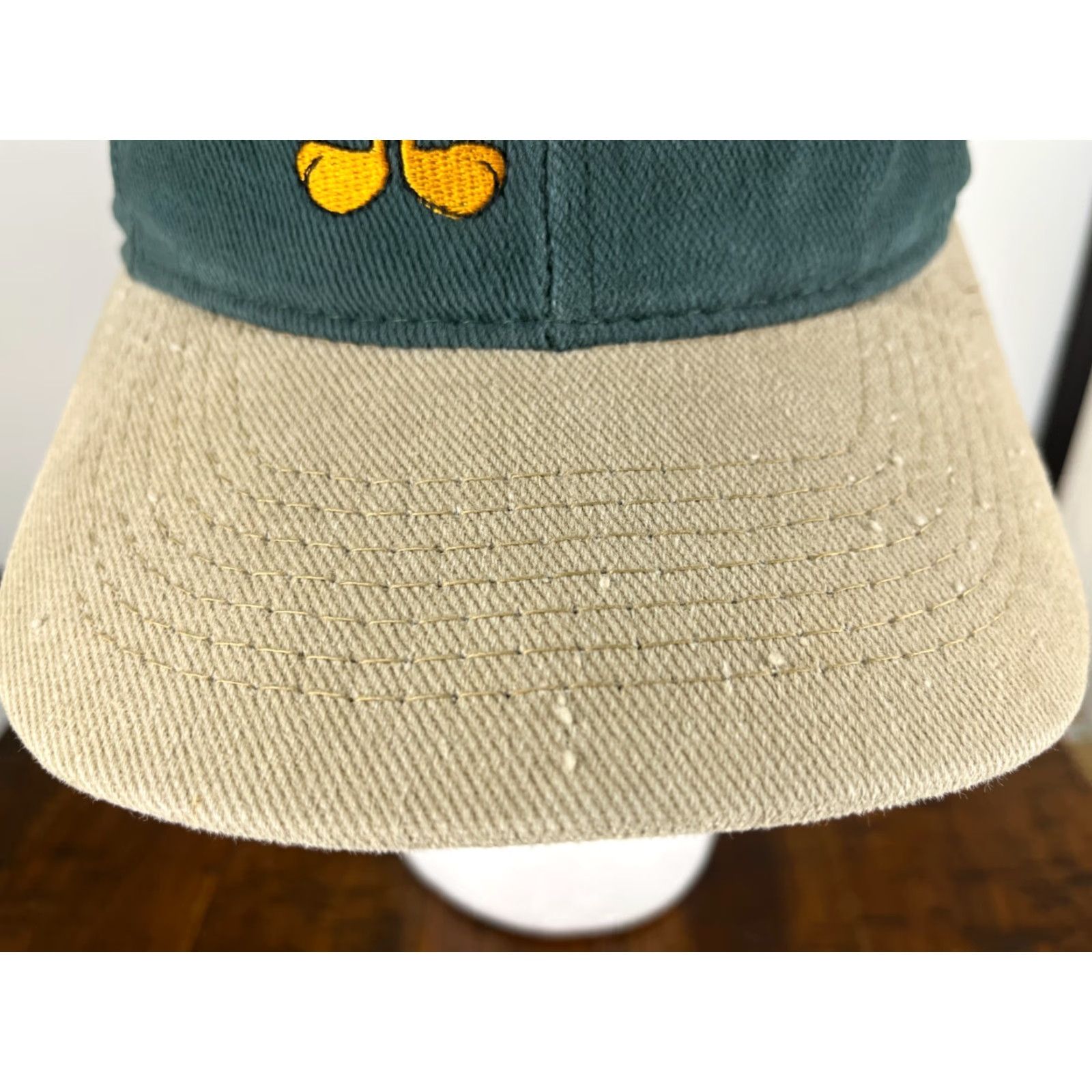 Vintage Warner Brothers Hat Fitted Adult Small Tweety Bird Green Beige USA 1991 Size ONE SIZE - 3 Thumbnail