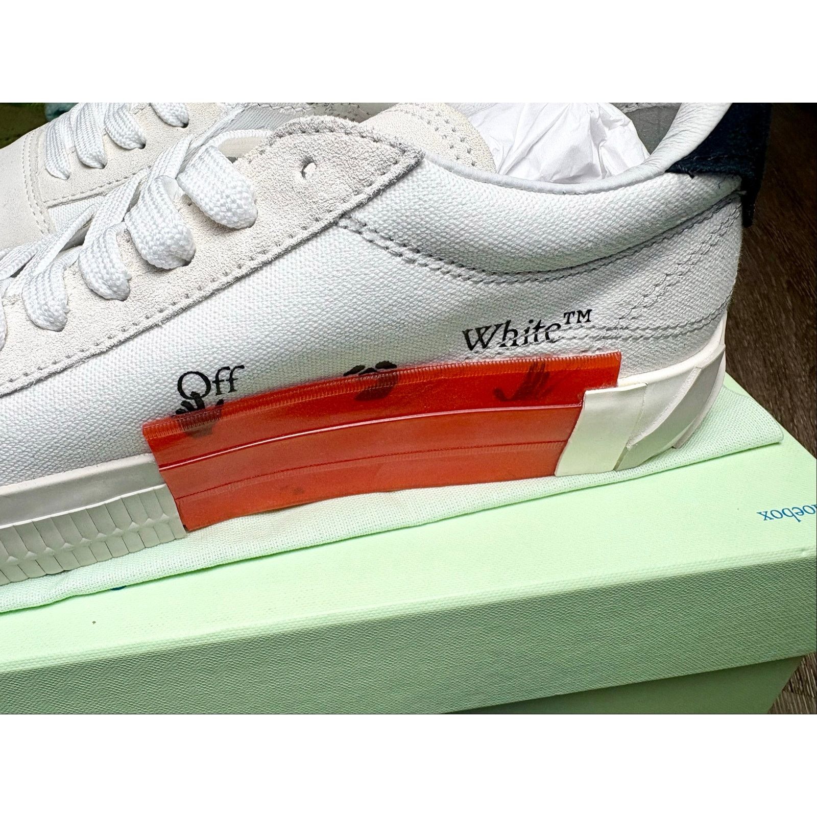Off-White NIB - Off-White Low Top Vulcanized Sneakers - Blk/Wht EU 40 Size US 9.5 / IT 39.5 - 11 Thumbnail