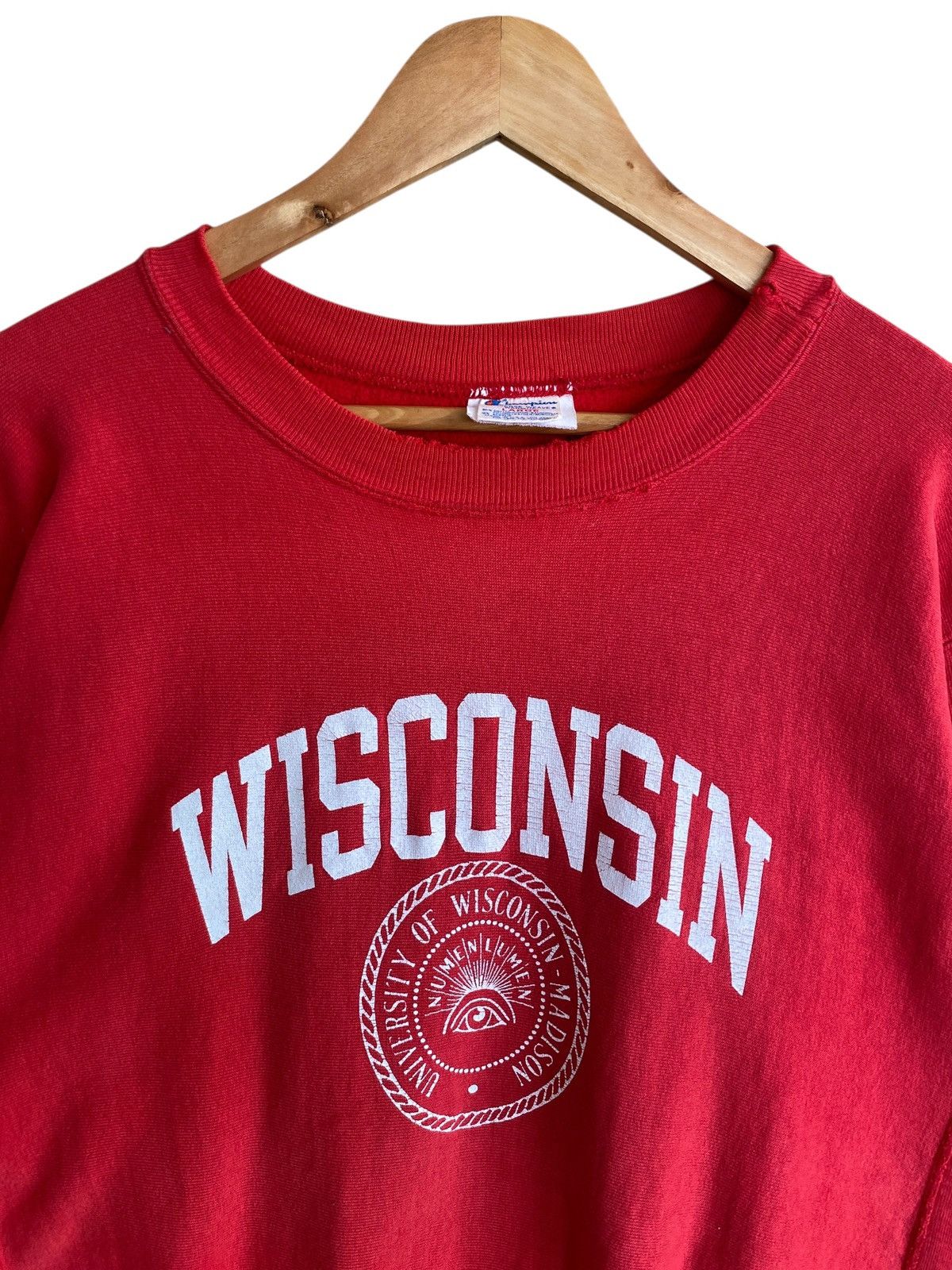 Champion Vintage Champion Reverse Weave Wisconsin Sweatshirt 1980s Size US L / EU 52-54 / 3 - 3 Thumbnail