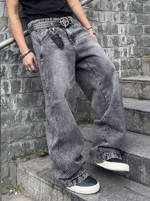 Japanese Brand Washed Baggy Jeans Size US 36 / EU 52 - 1 Thumbnail