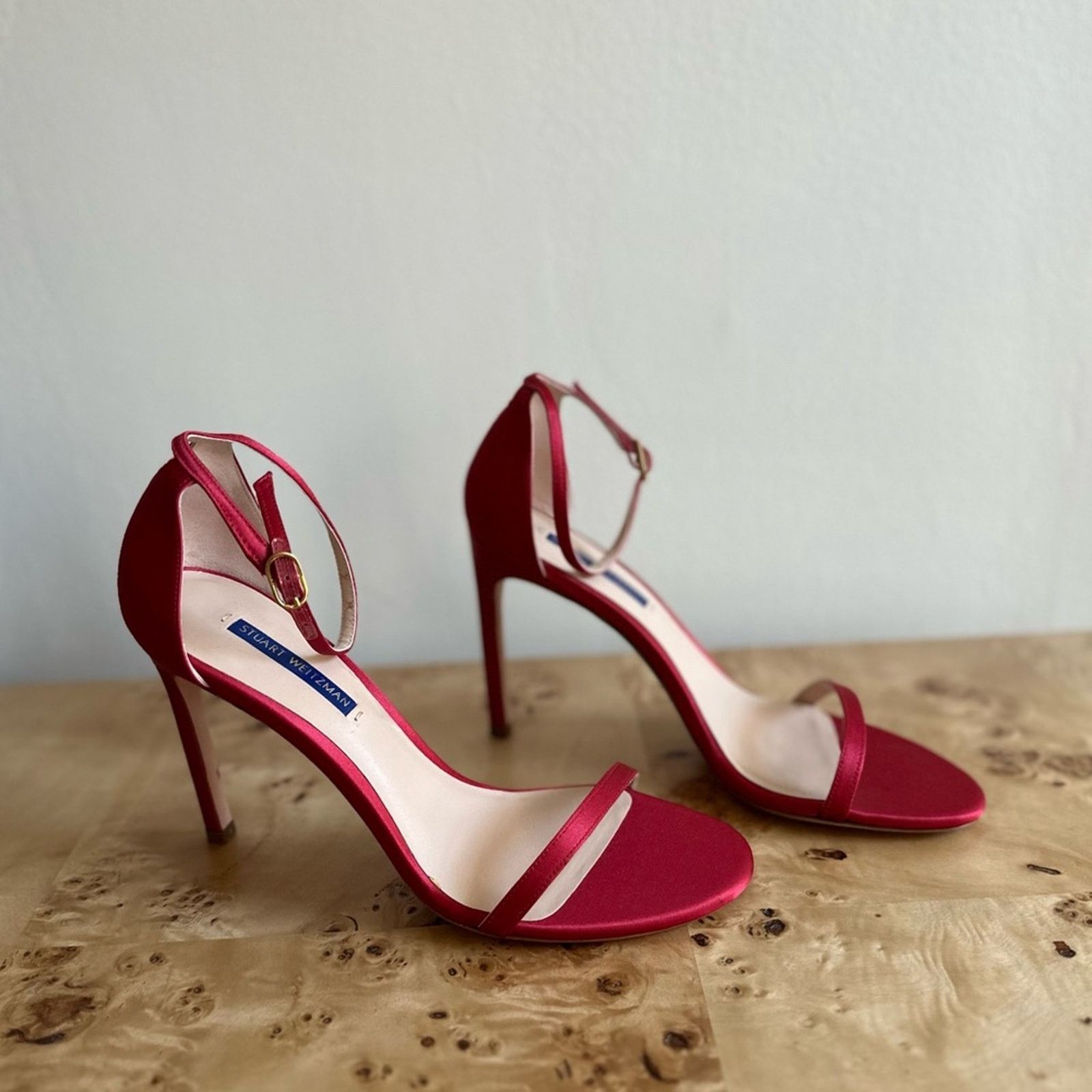Stuart Weitzman Stuart Weitzman Nudistsong Red Heeled Sandals - 9 M Size US 9 / IT 39 - 8 Thumbnail