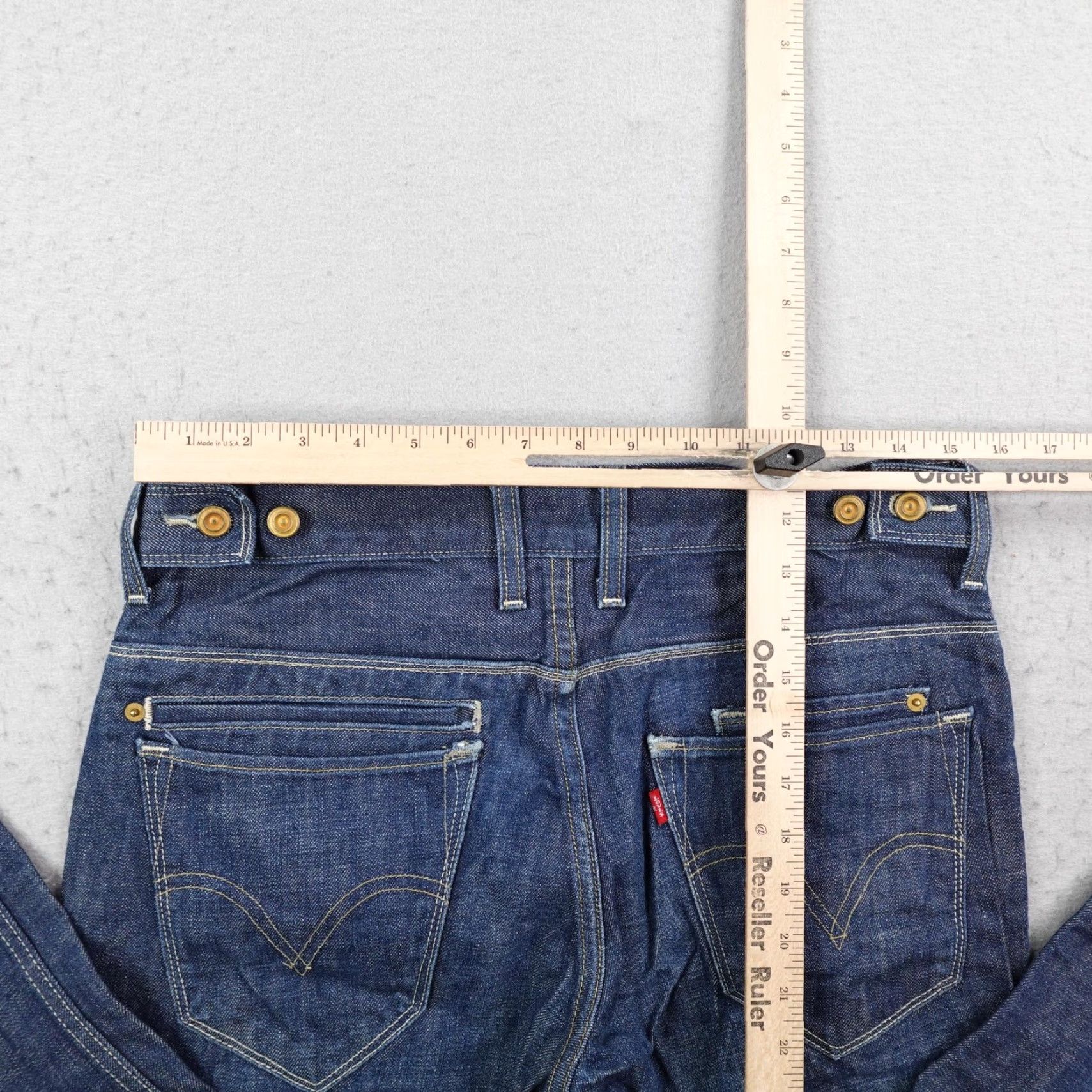 Levi's Levi's Jeans Men 32x30 Blue 511 Skinny Raw Denim Cinch Waist 5-Pocket Pocket Logo Zipper Button Size US 32 / EU 48 - 7 Thumbnail