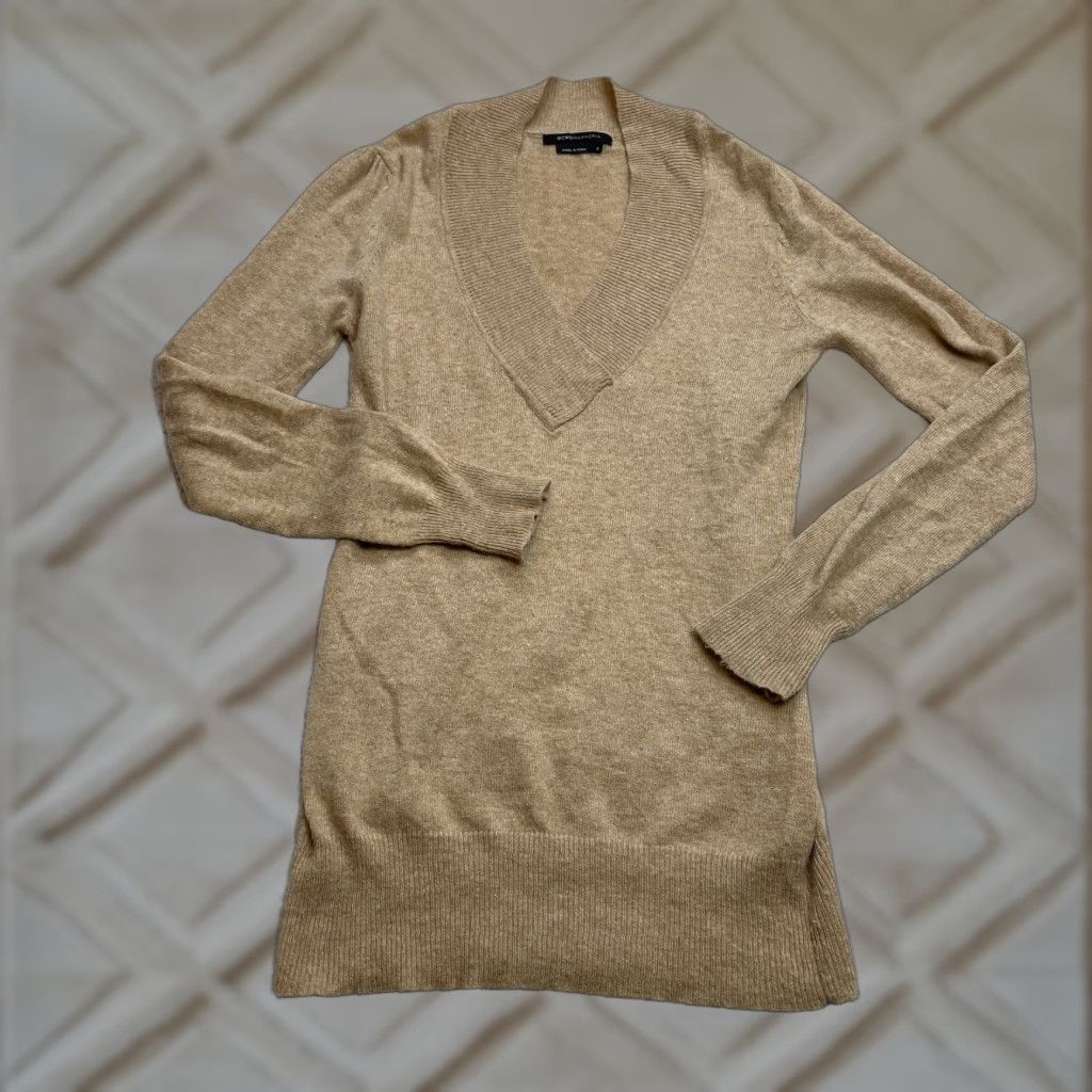 Bcbgmaxazria VINTAGE BCBGMAXAZRIA Pullover Sweater Womens Small Brown Knit Long Sleeve Solid Ladies Size S / US 4 / IT 40 - 1 Thumbnail