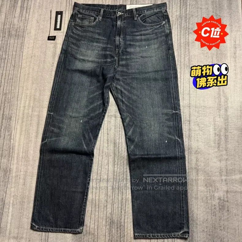 Neighborhood Neighborhood size XL 23AW DP-BASIC Basic Washed Denim Jean Size US 27 - 1 Thumbnail