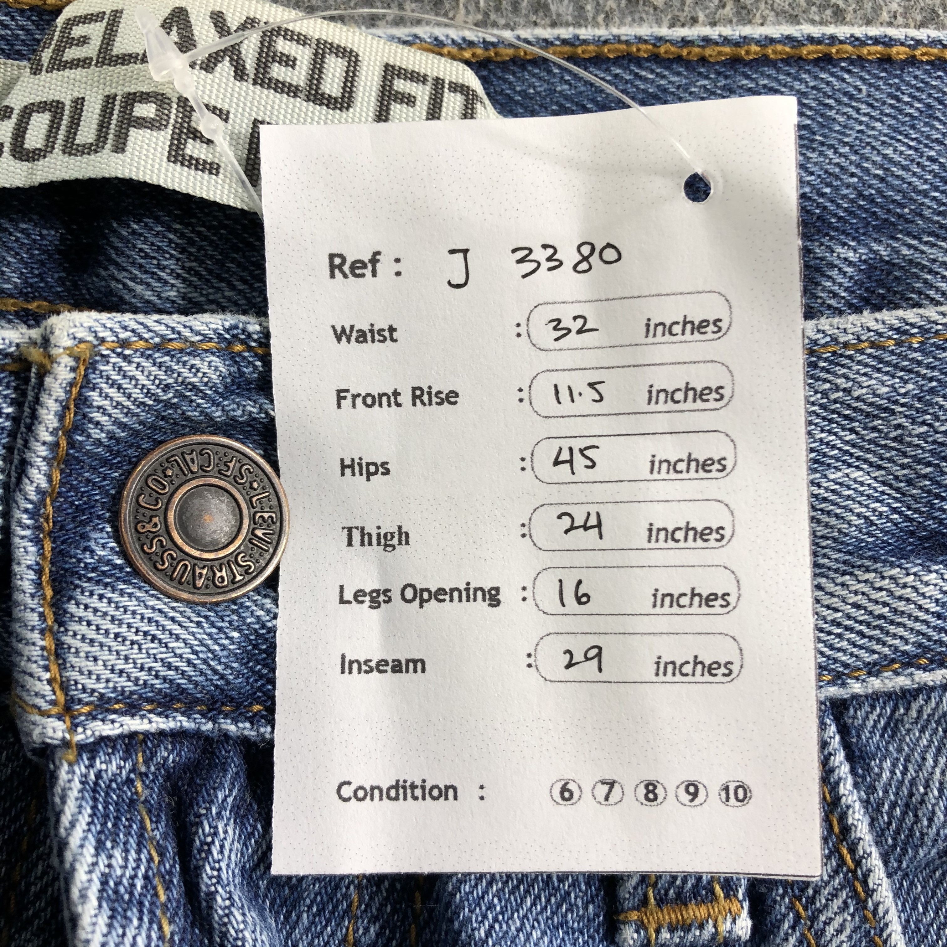 Levi's Vintage Blue Wash Levis 559 Jeans-J3380 Size US 32 / EU 48 - 13 Thumbnail