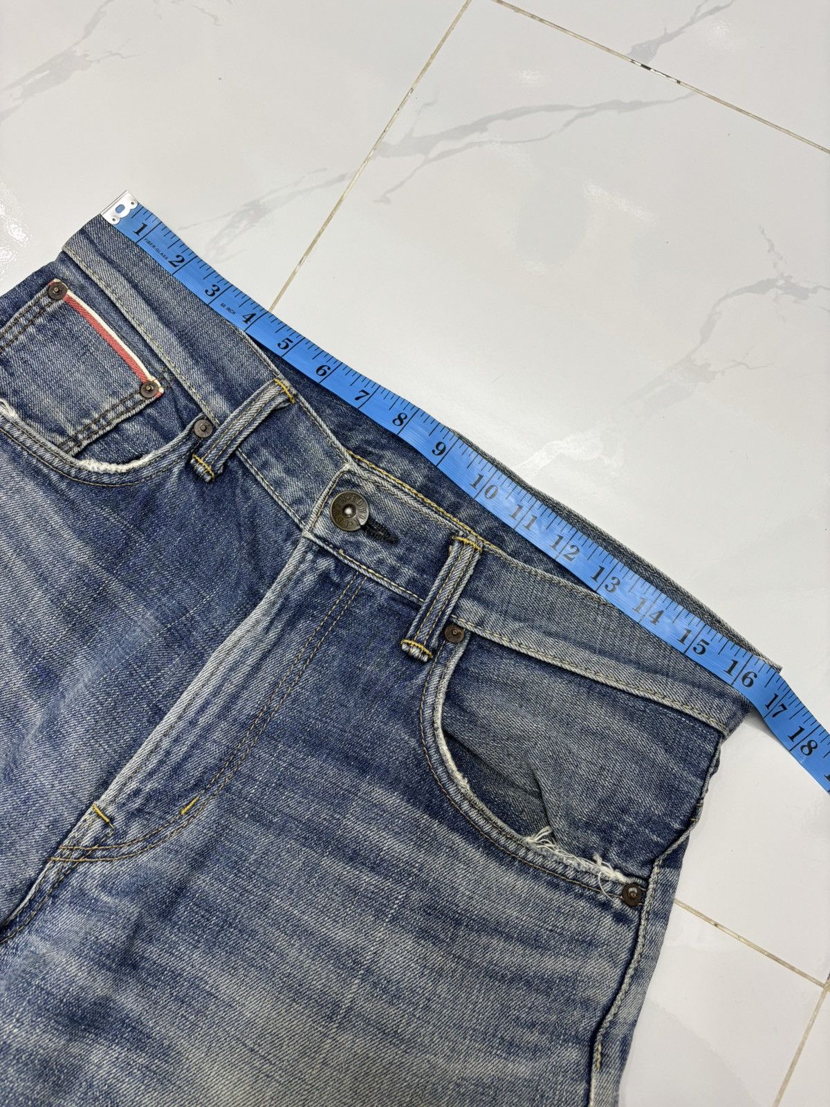 Kapital Edwin 505z Selvedge Denim Baggy Jeans Buckle Back Size US 33 - 9 Thumbnail