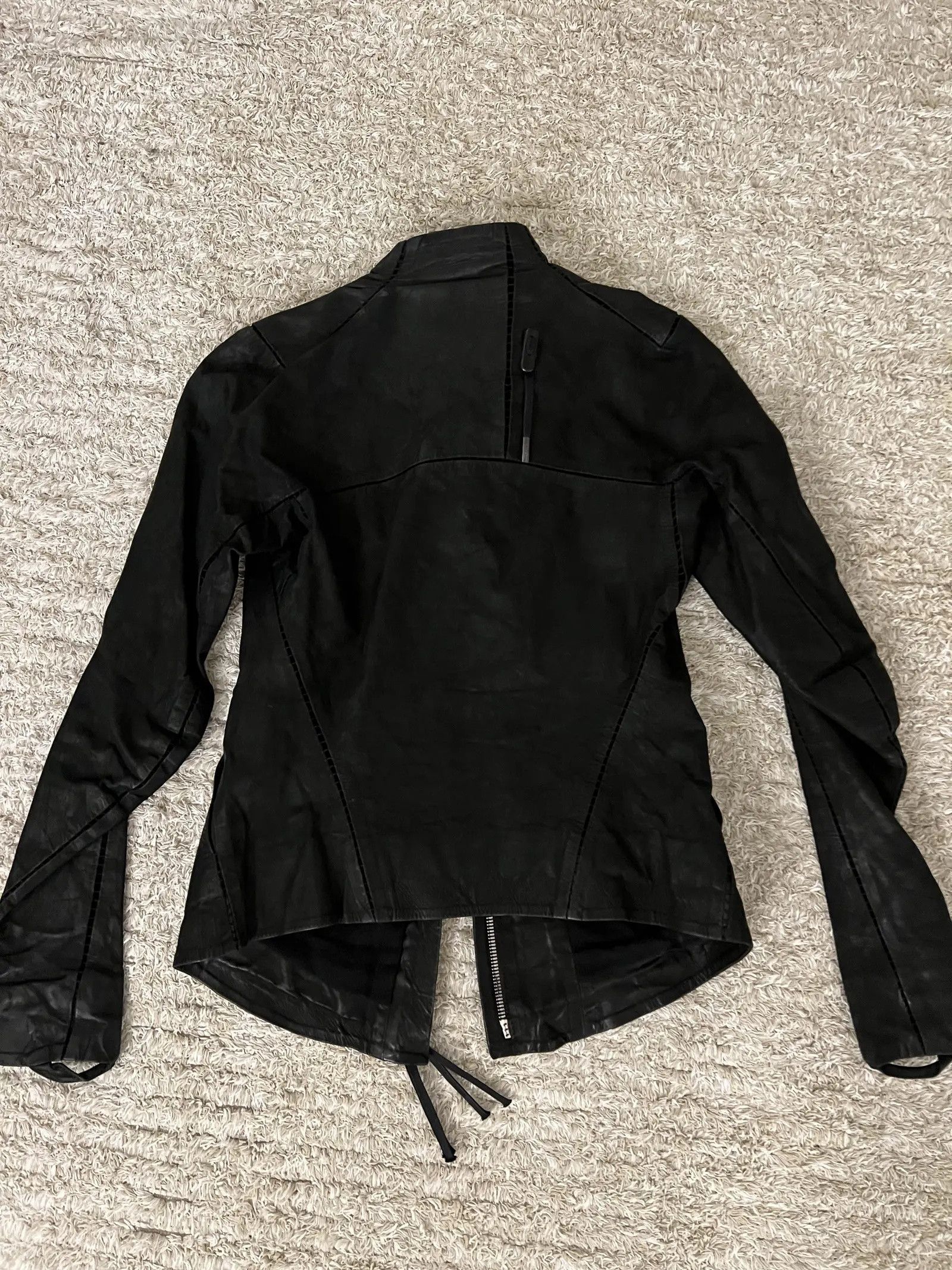 Boris Bidjan Saberi wj1 open stitch calf Leather Jacket Womens xs Size XS / US 0-2 / IT 36-38 - 3 Thumbnail