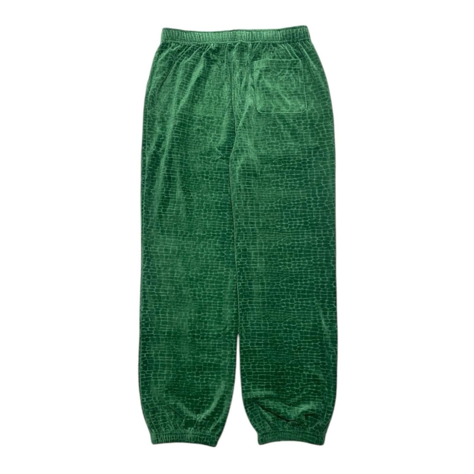 Sinclair Global MENTAL CLASS Croc Velour Track Pants | Green | Size L | NWT Size US 34 / EU 50 - 2 Thumbnail
