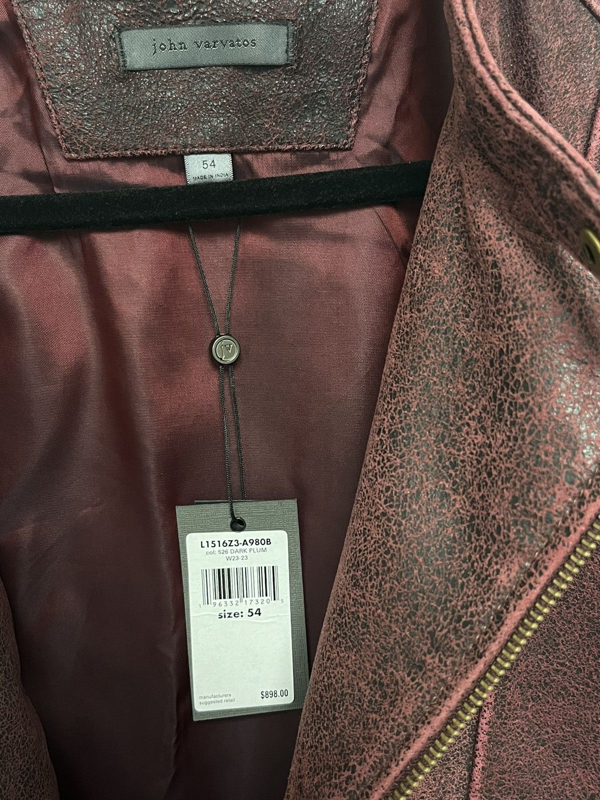 John Varvatos Sheepskin biker Sullivan Jacket. 54 Size US L / EU 52-54 / 3 - 5 Thumbnail