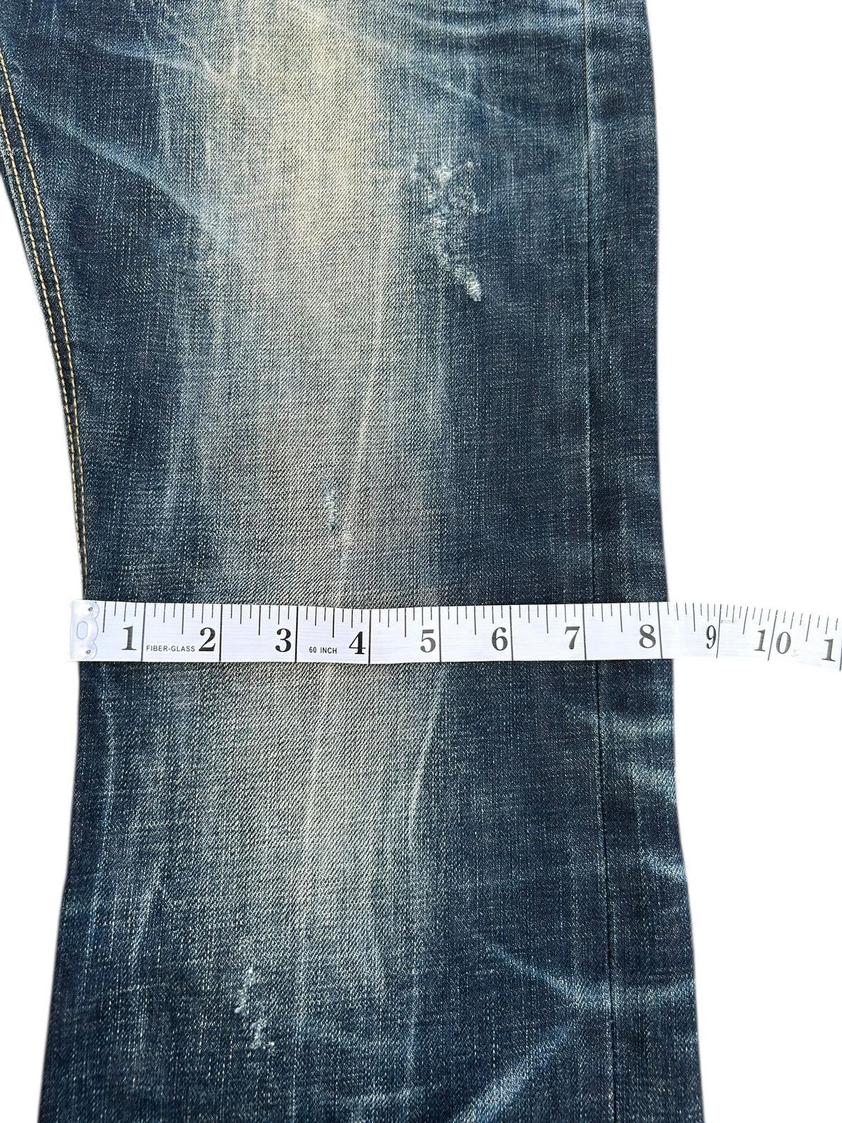 Kapital Flare Yoshitomo Nara Lolita Distressed Denim Jeans Size US 34 / EU 50 - 22 Thumbnail