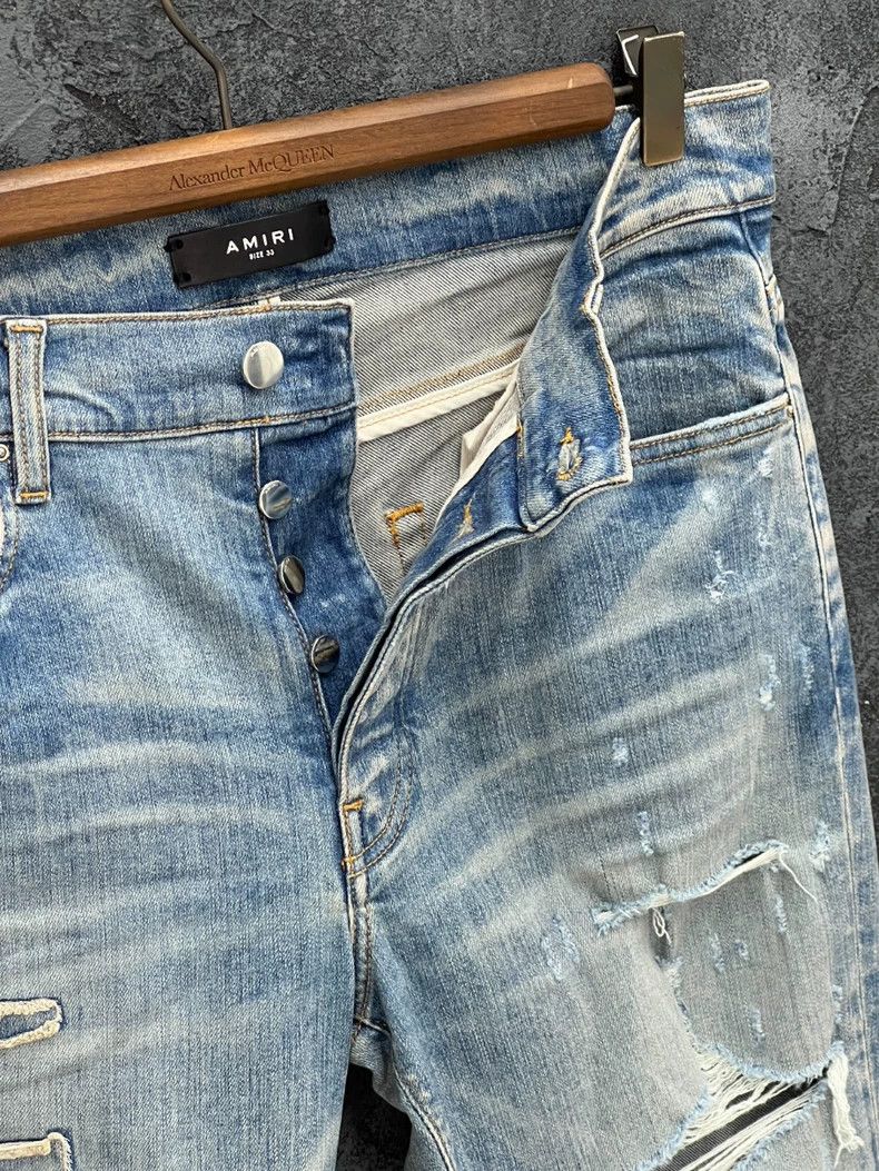 Amiri Amiri Embroidered Logo Destroyed Jeans Size US 33 - 5 Thumbnail