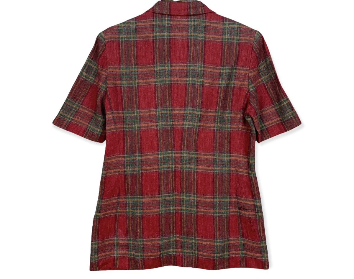 Burberry Vintage Burberry Short Sleeve Red Tartan Size ONE SIZE - 5 Thumbnail