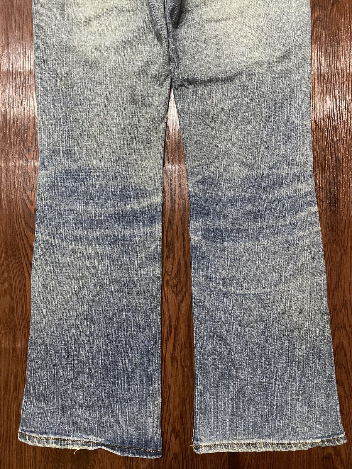 Japanese Brand Vintage Japanese Brands Blue Wash Distressed Flare Jeans Size US 29 - 8 Thumbnail
