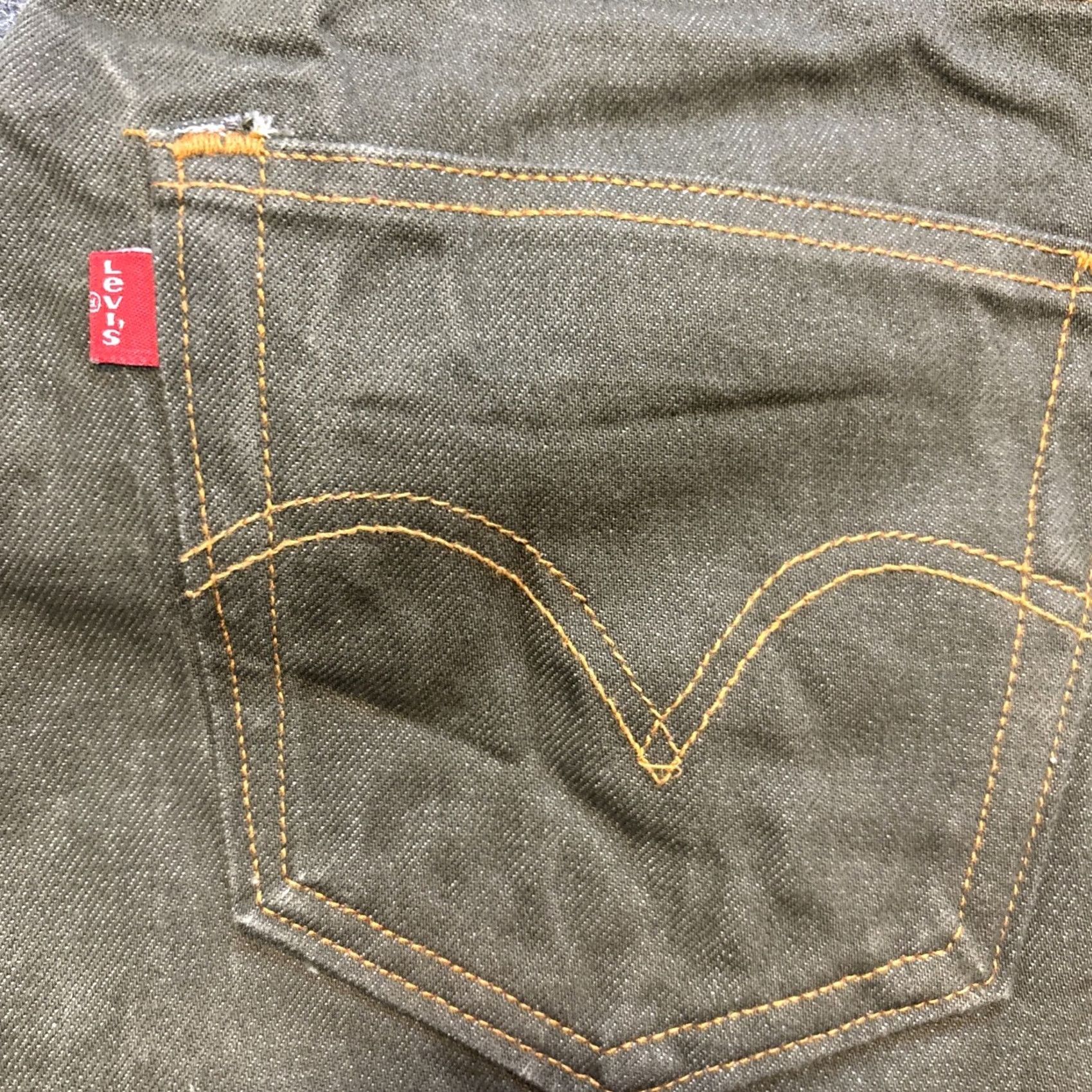 Levi's VINTAGE Levi’s 501 Jeans Mens 36x30 Green Denim Button Fly Straight Leg 90s City Art Regular Mens Size US 36 / EU 52 - 3 Thumbnail