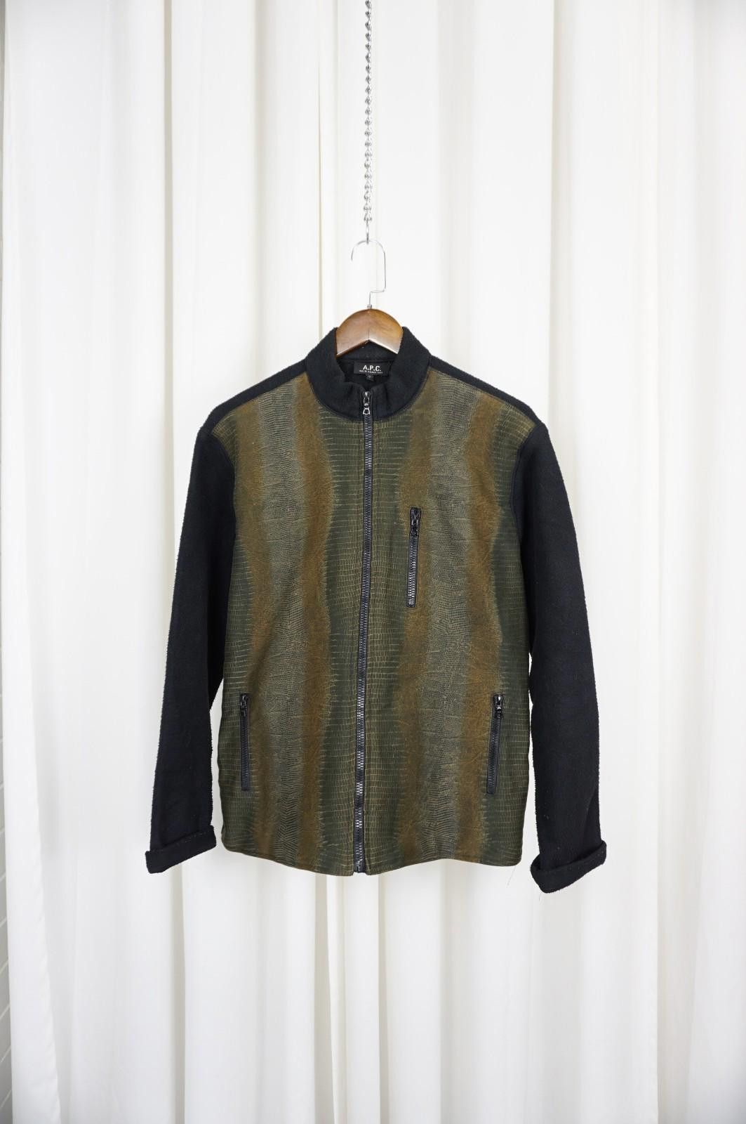 A.P.C. A.P.C. Mens Wool Contrast Zip Jacket c.2000–2003 Size M / US 6-8 / IT 42-44 - 3 Thumbnail