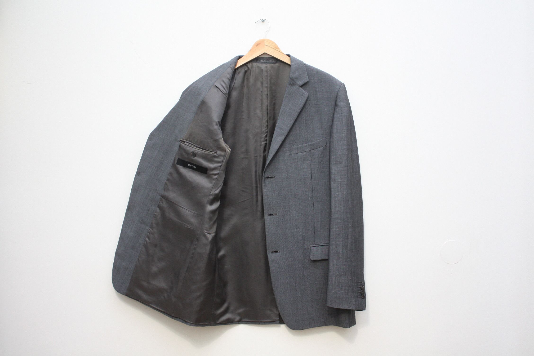 Gucci Gucci Grey Classic Mohair Wool Blend Men's Made In Italy Size 50L - 1 Thumbnail