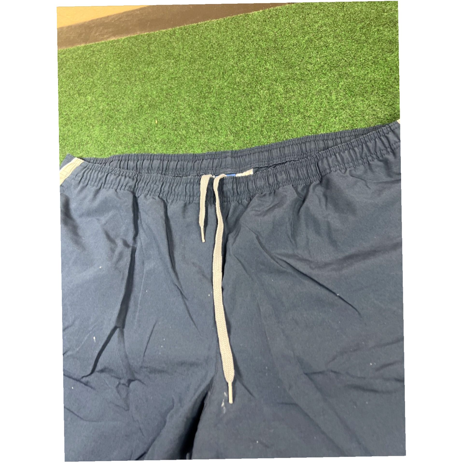 Reebok Reebok Blue Drawstring Elastic Slit Pocket Nylon Athletic Shorts Men's Outdoors Size US 39 - 4 Thumbnail