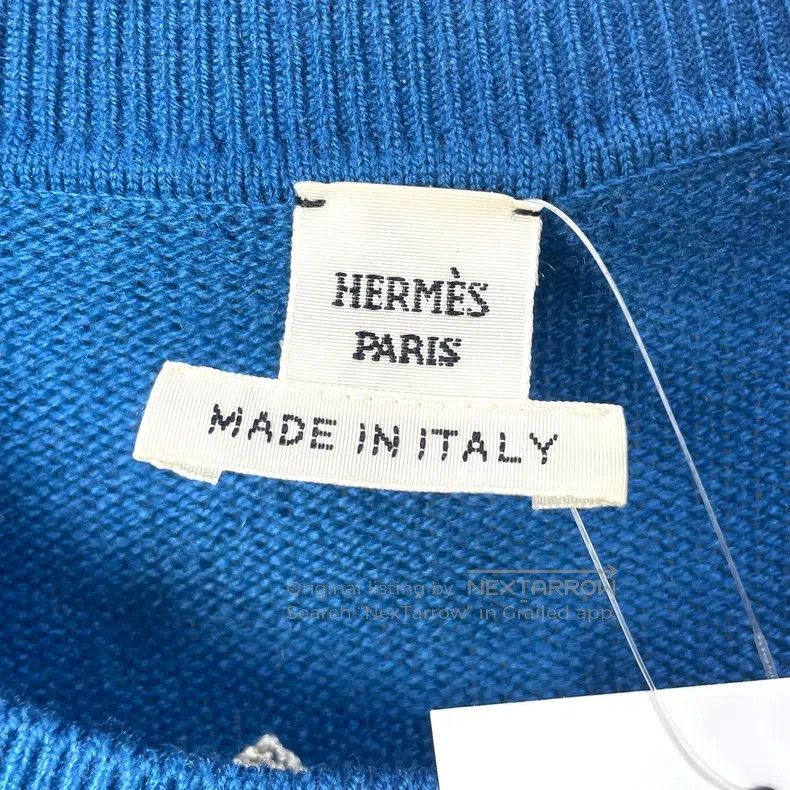 Hermes Hermes Blue Cashmere Sleeveless Vest Size XS / US 0-2 / IT 36-38 - 4 Thumbnail