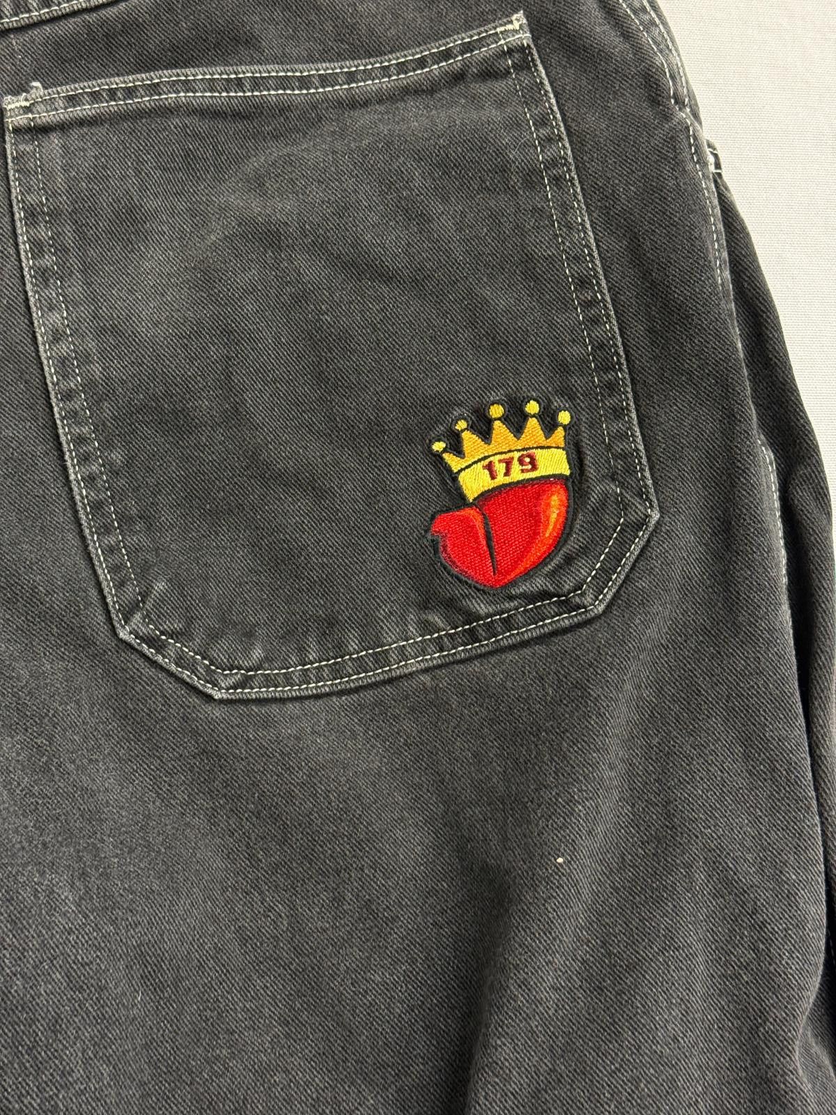 JNCO Vintage JNCO Wide Leg Jeans 34W x 32L J179 Black Pipes Size US 34 / EU 50 - 3 Thumbnail