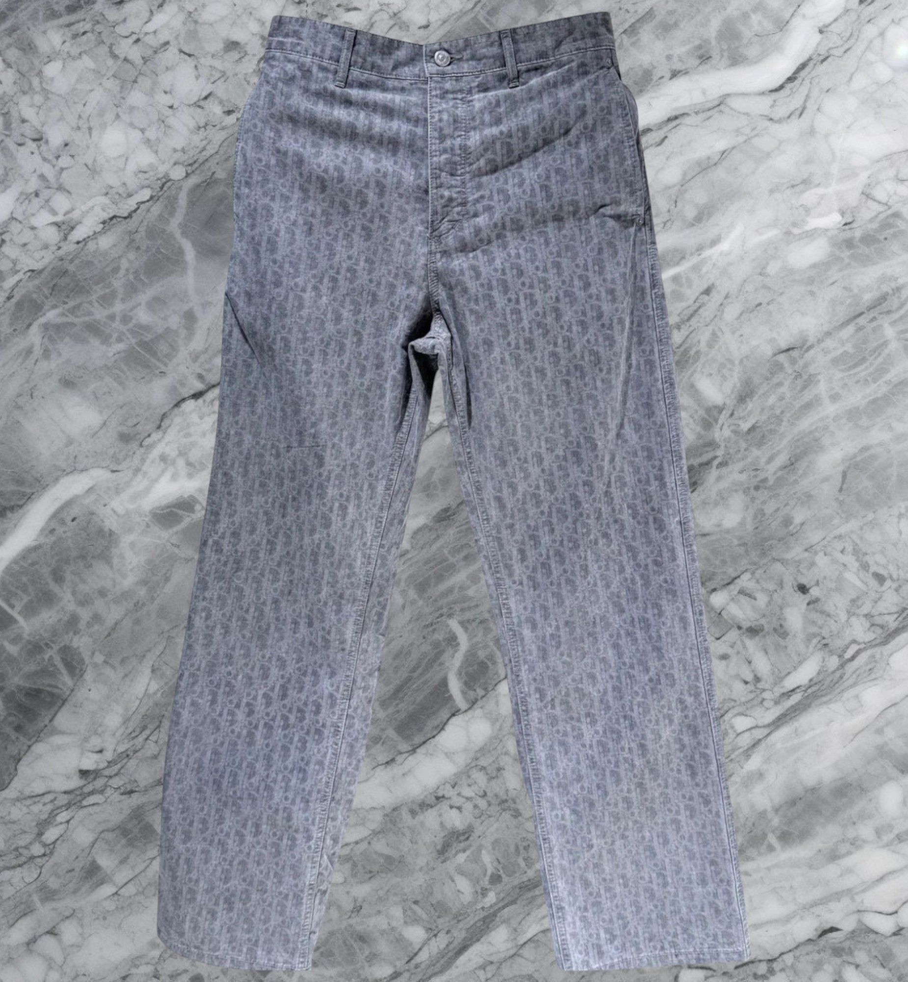 Dior Dior Oblique Monogram Cotton Jeans Pants Size US 34 / EU 50 - 2 Thumbnail