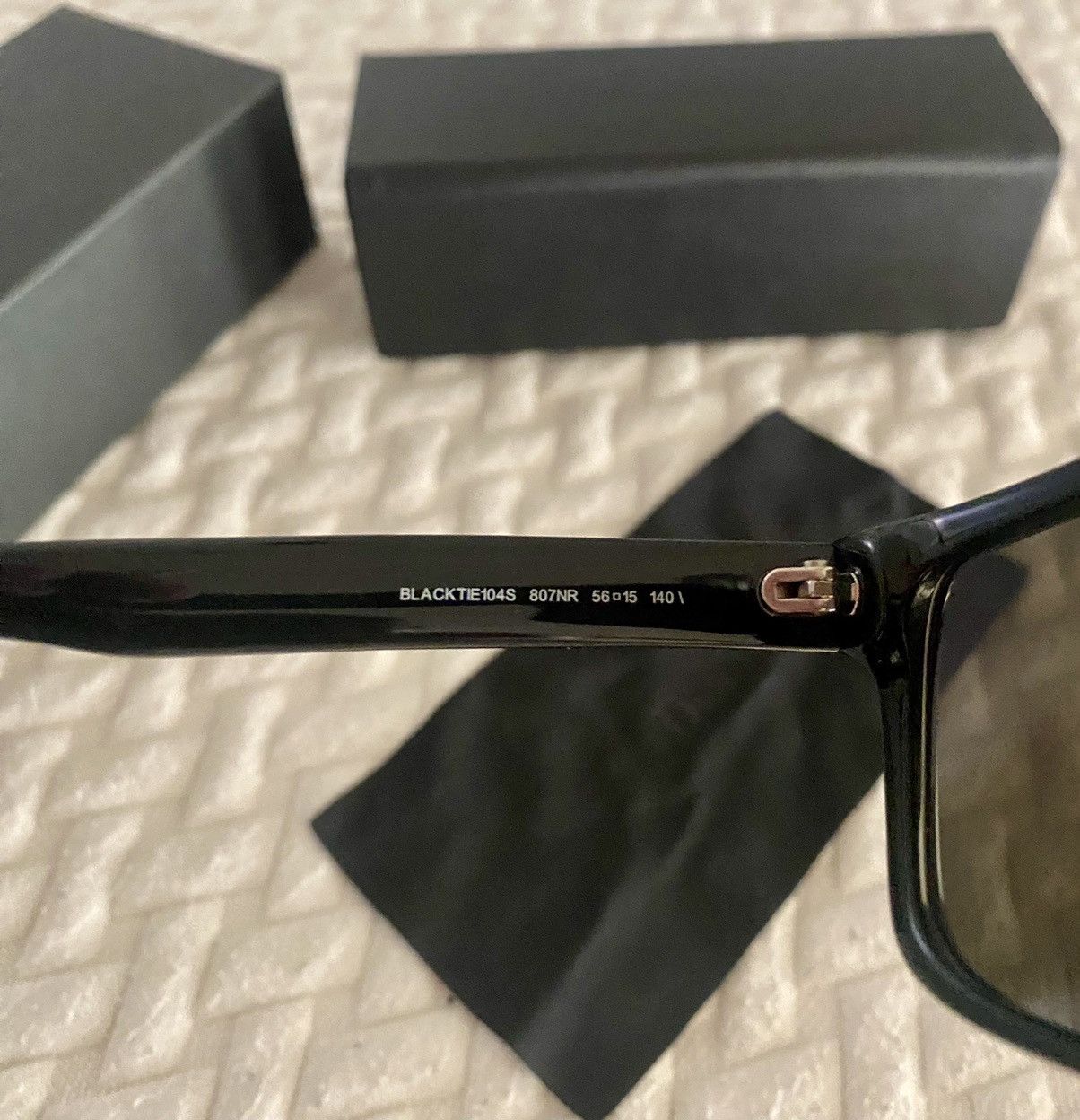 Dior Dior 🇮🇹 Homme black tie 104S Noir square sunglasses NEW Size ONE SIZE - 12 Thumbnail