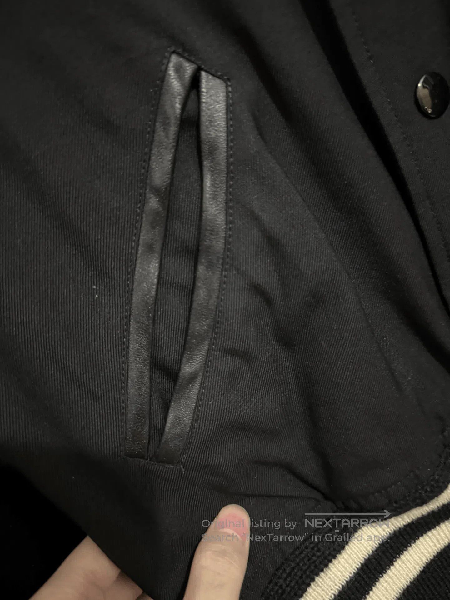 Saint Laurent Paris Saint Laurent Black Baseball Jacket. Size US S / EU 44-46 / 1 - 5 Thumbnail