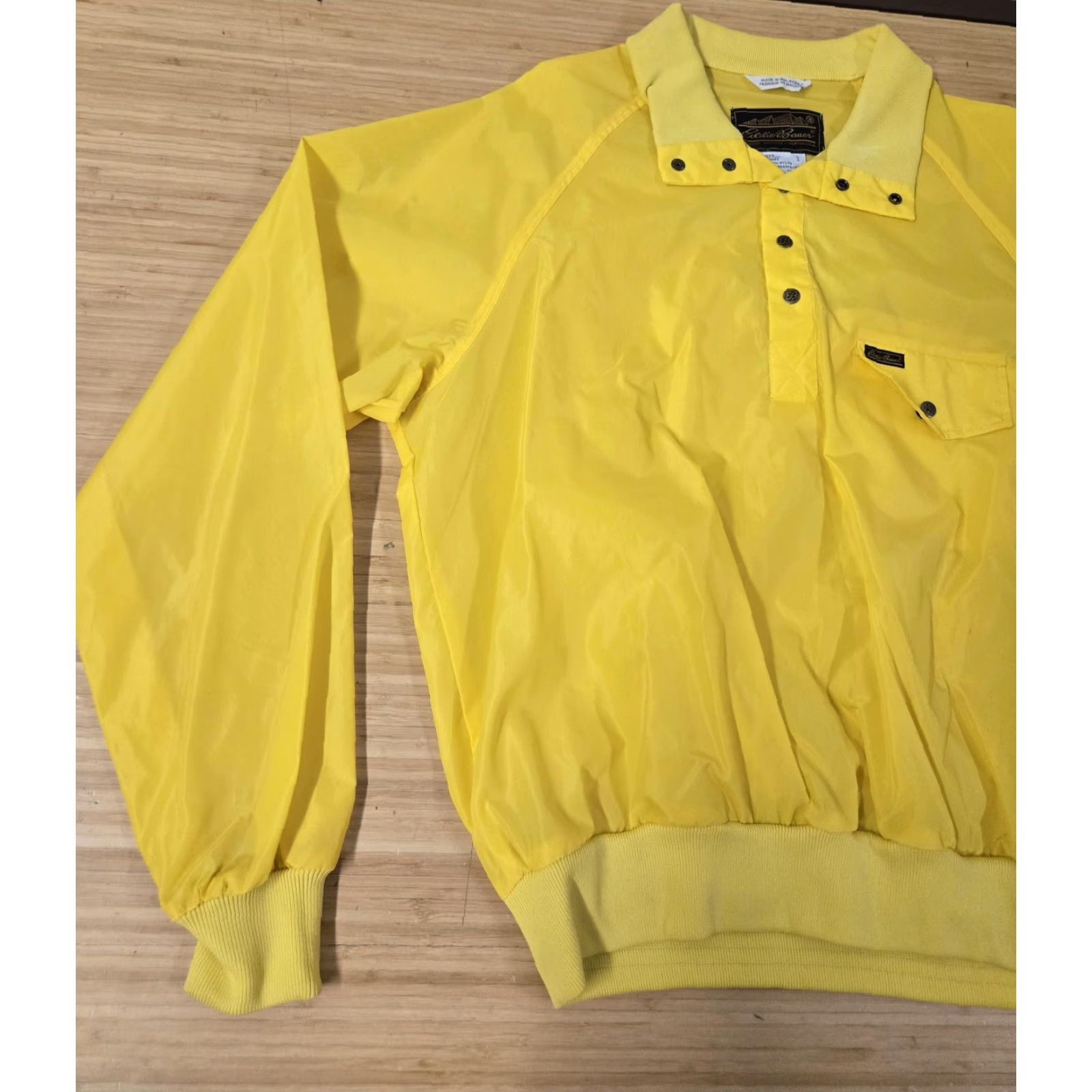 Eddie Bauer VINTAGE Eddie Bauer Jacket Mens L Yellow Nylon Windbreaker 90s Outdoor Pullover Windbreaker Size US L / EU 52-54 / 3 - 3 Thumbnail