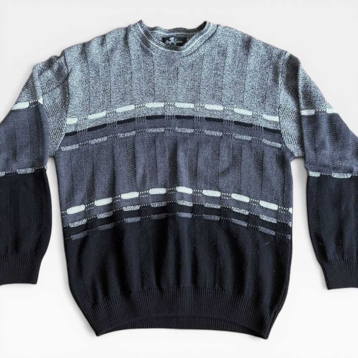 Gran Sasso Vintage Gran Sasso 3D Coogi Style Sweater Bold Knit Pullover Size US S / EU 44-46 / 1 - 1 Thumbnail