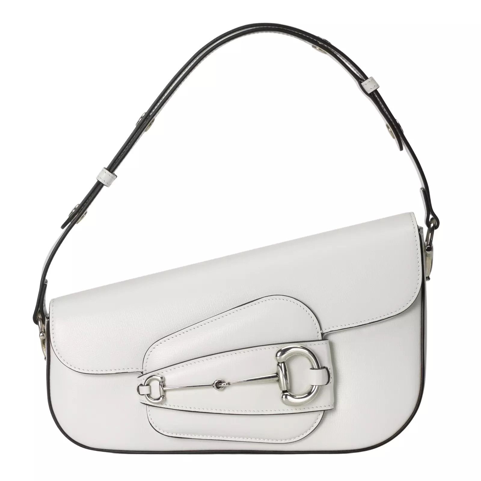 GUCCI Horsebit 1955 Small White Shoulder Bag