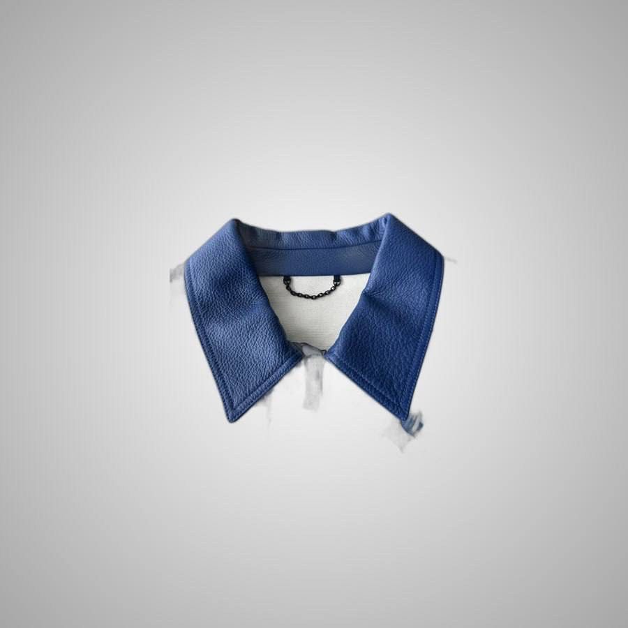Louis Vuitton LOUIS VUITTON BLUE BANDANA MIXED LEATHER JACKET Size US XXL / EU 58 / 5 - 3 Thumbnail