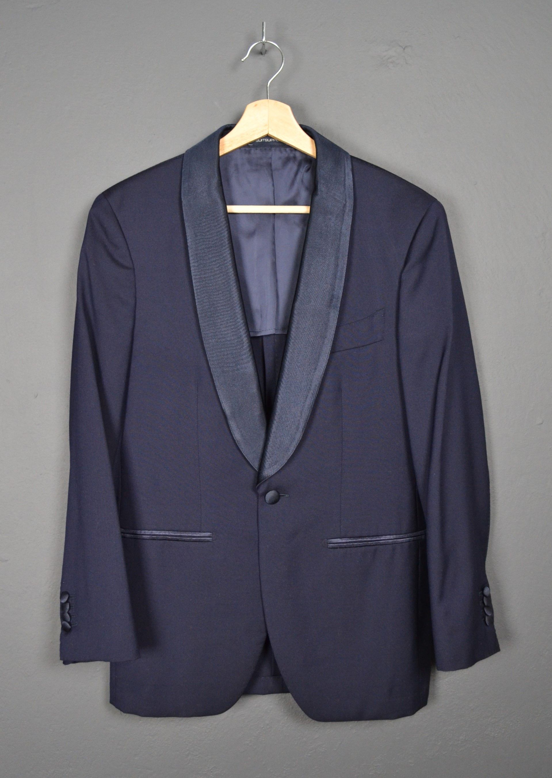 SUITSUPPLY Havana Shawl Int Slim Cut Blazer 36S Tuxedo Navy