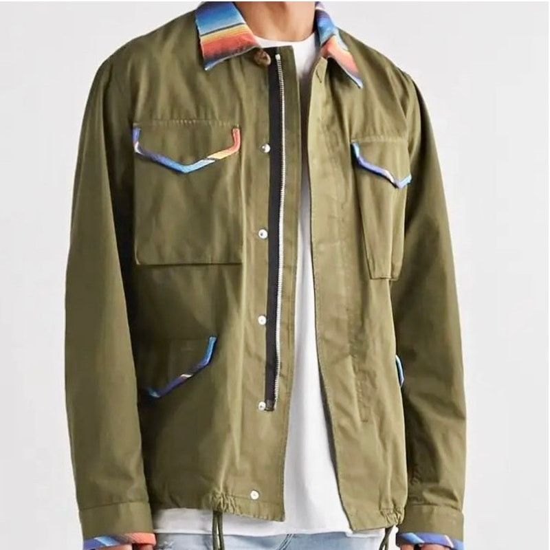 Amiri AMIRI: Men's Olive Baja M65 Overshirt Jacket - Size 46 Size US S / EU 44-46 / 1 - 1 Thumbnail