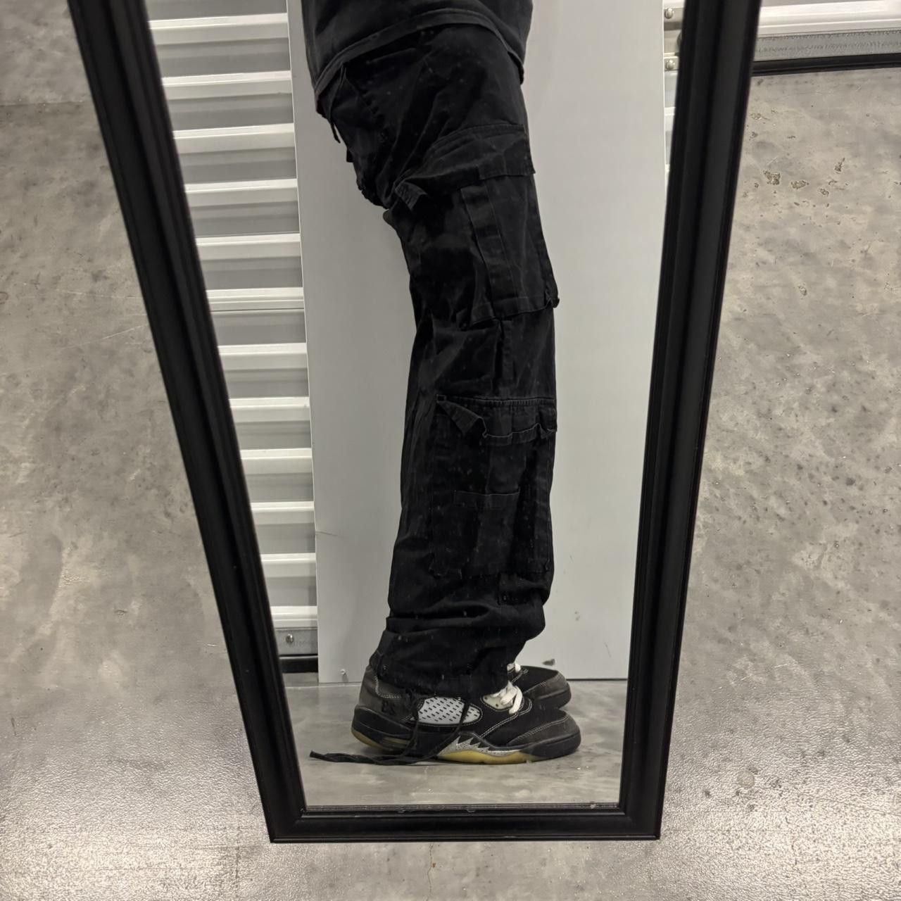 Japanese Brand × Vintage Crazy Vintage Y2K/2000s Black Grunge Streetwear Cargo Pants! Size US 26 / EU 42 - 2 Thumbnail