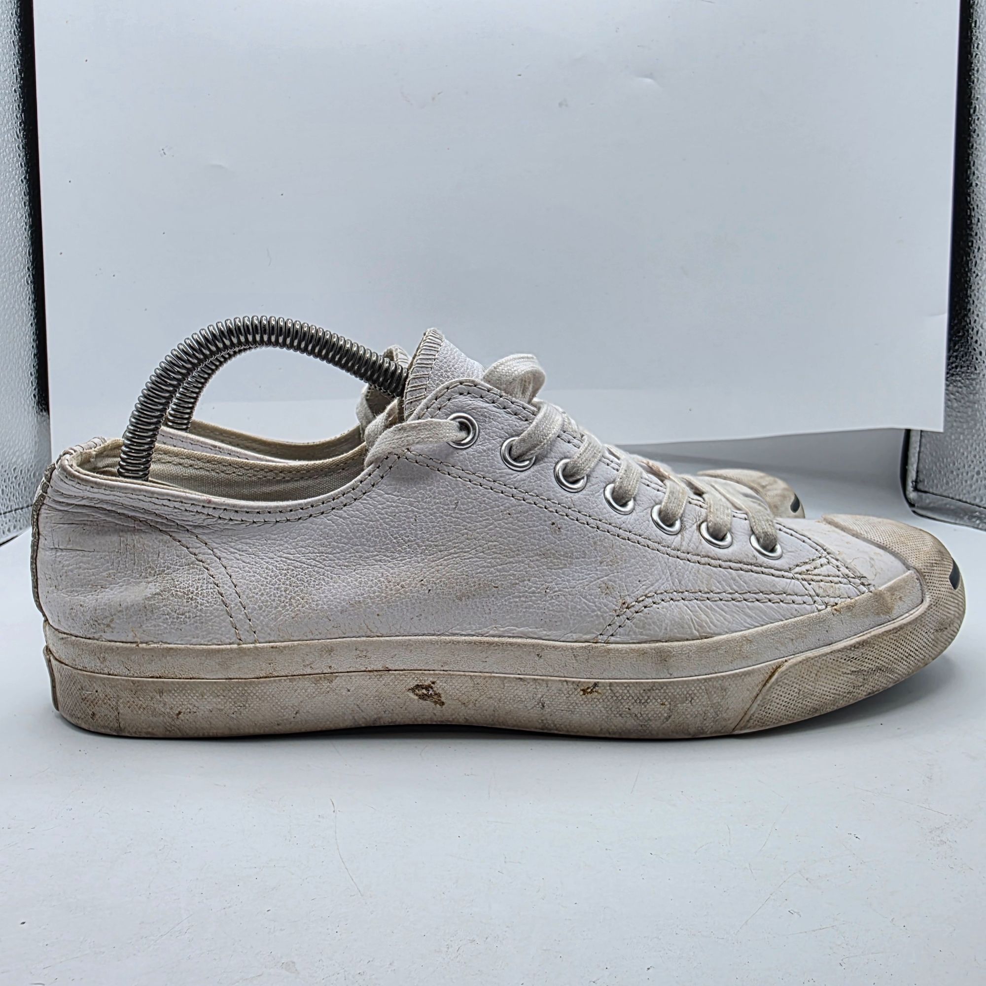Converse Converse Jack Purcell Mens Size 8.5 White Shoes Leather Casu Size US 8.5 / EU 41-42 - 12 Thumbnail