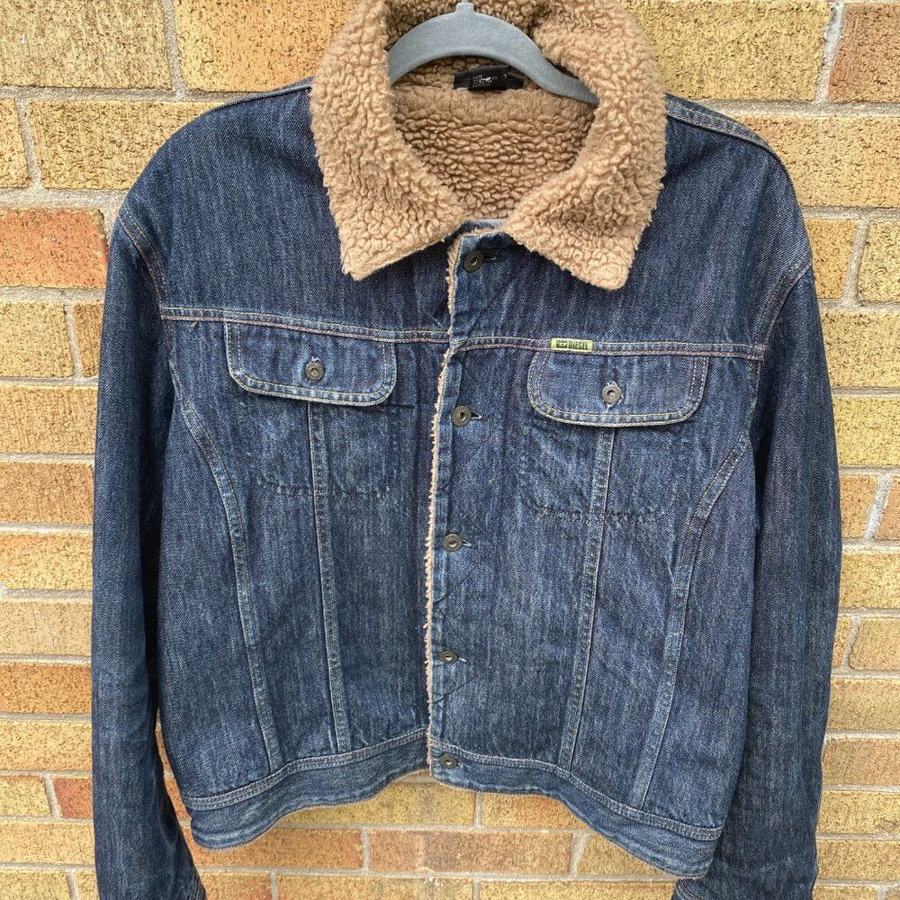 Diesel Vintage 2002 Diesel Gregg Fur Sherpa Jacket XL Blue Size US XL / EU 56 / 4 - 4 Thumbnail